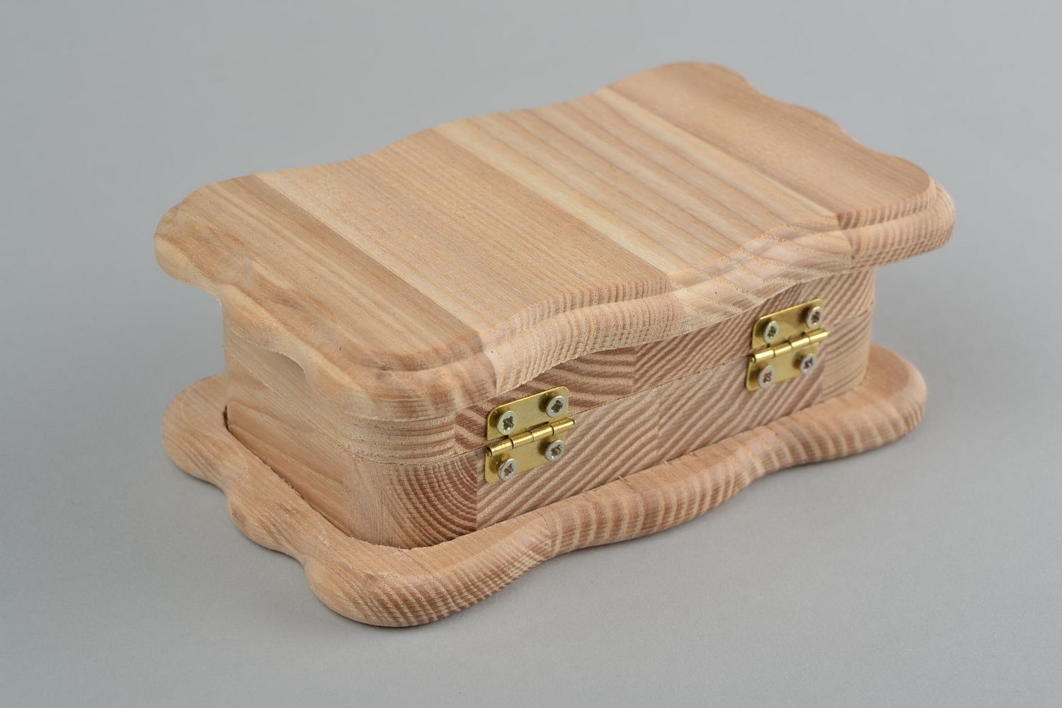 Semilavorato bello da scatola fatto a mano portagioielli di legno da creatività foto 4