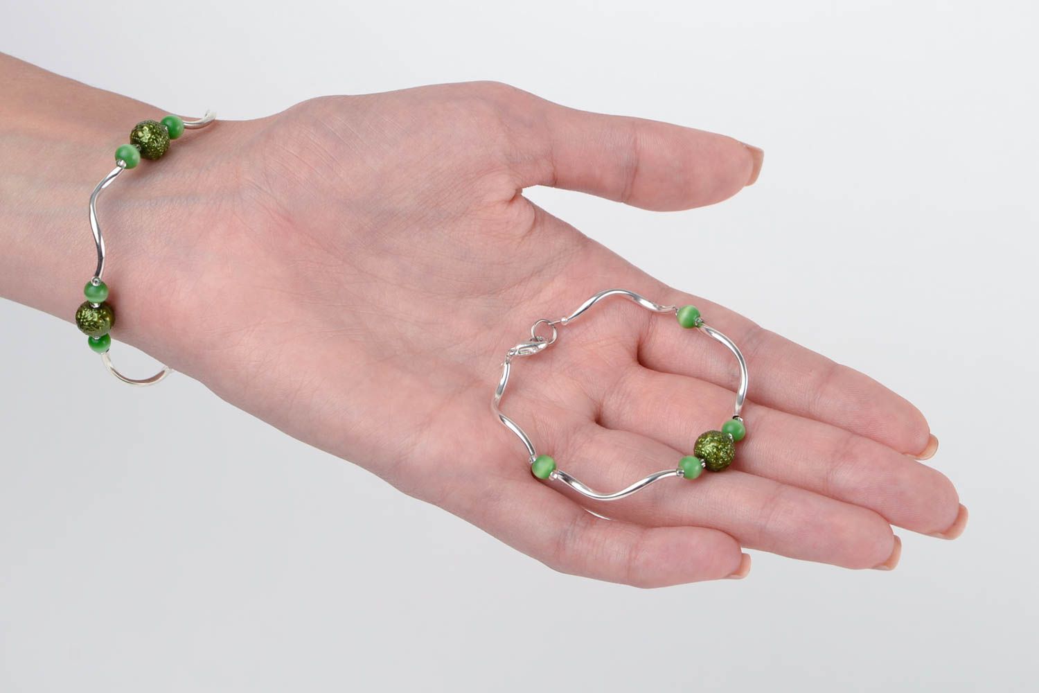 Набор браслетов ручной работы браслеты из бисера комплект из бисера и бусин фото 2