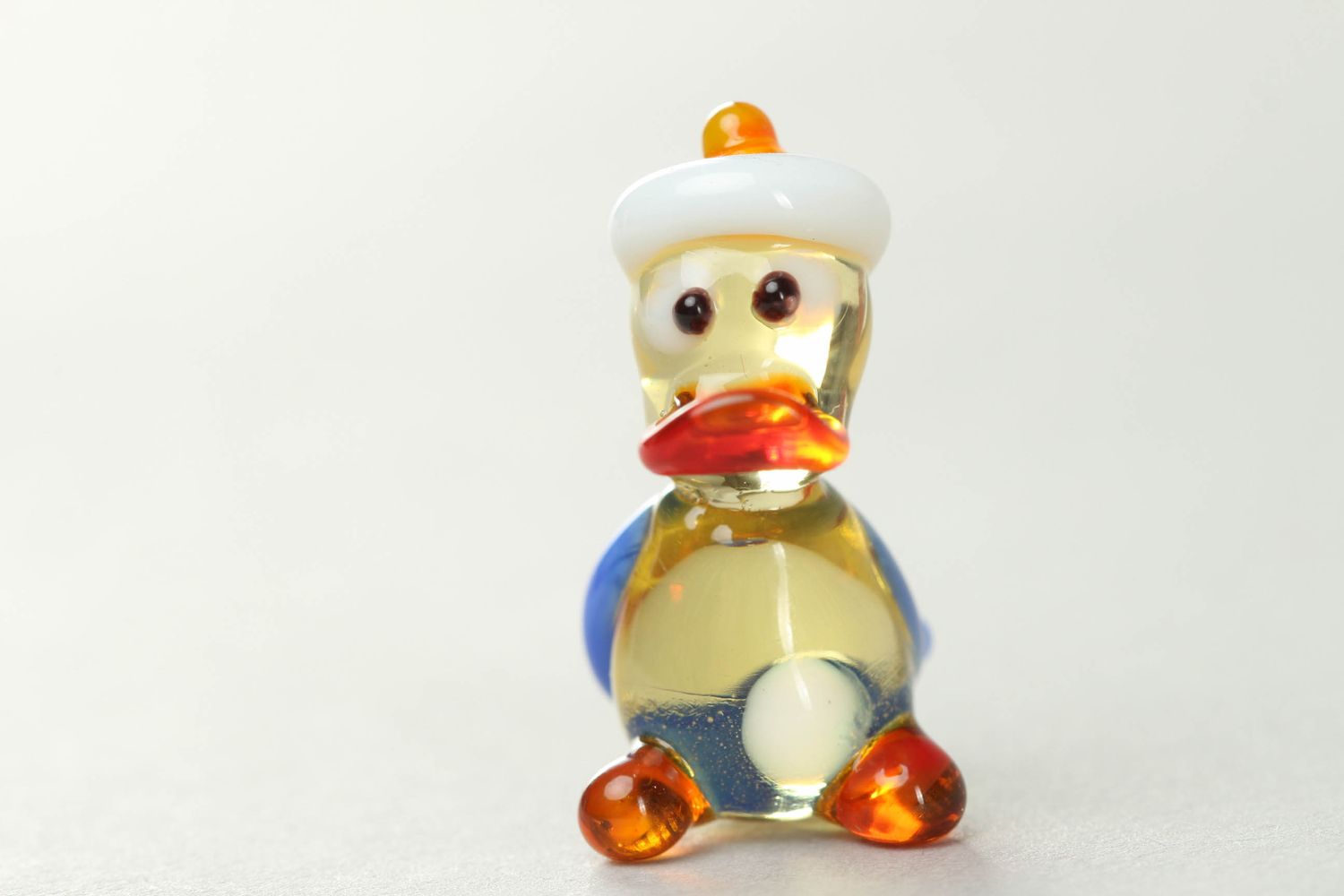 Lampwork glass figurine Duck photo 2