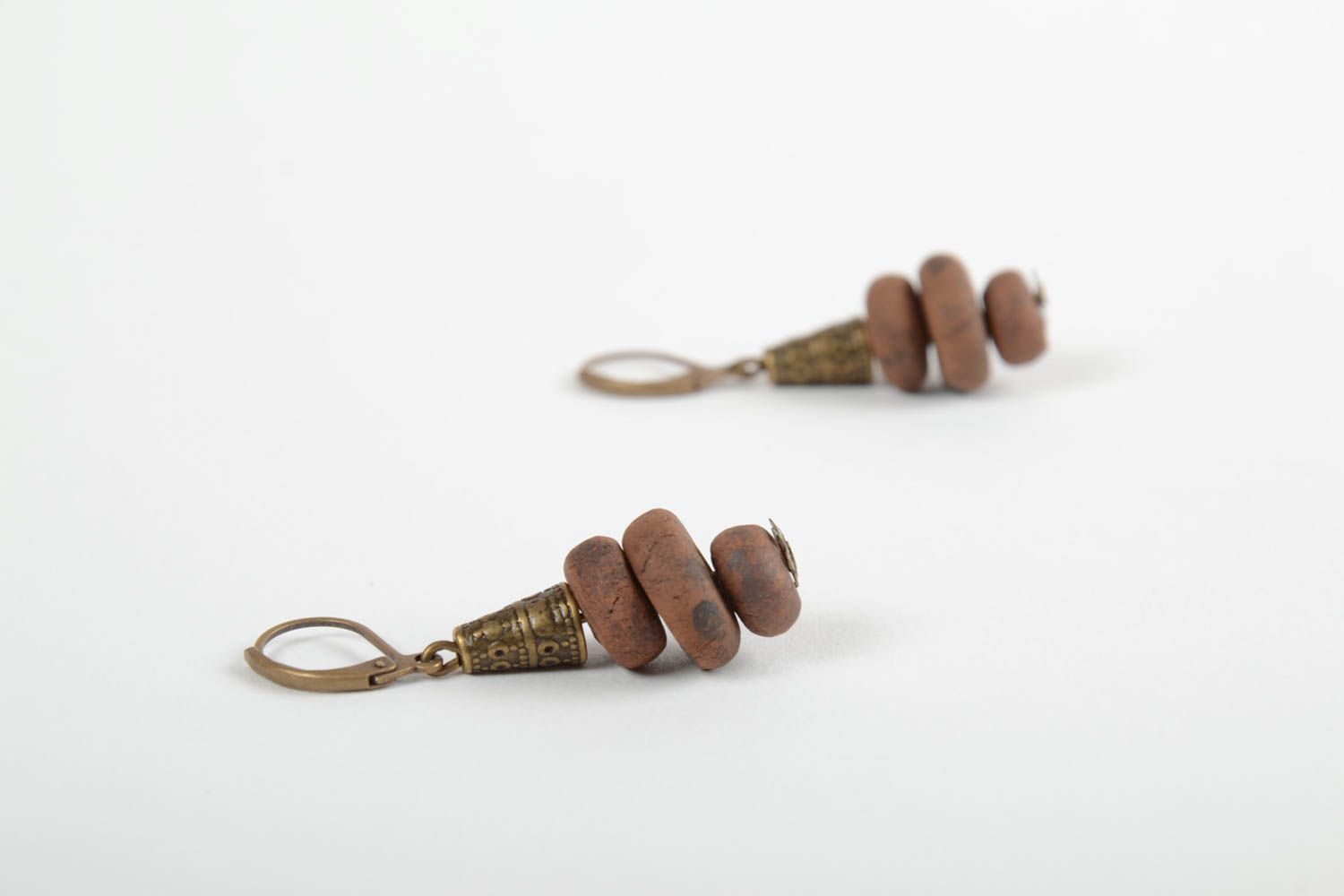 Handmade earrings ceramic jewelry unusual accessory gift ideas designer earrings photo 4
