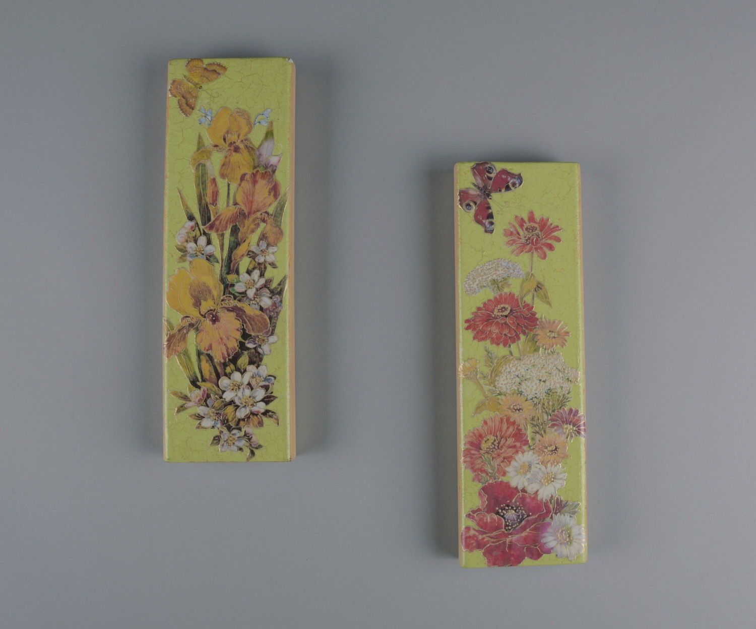 Conjunto de paneles de pared Amapolas y flores de iris foto 2