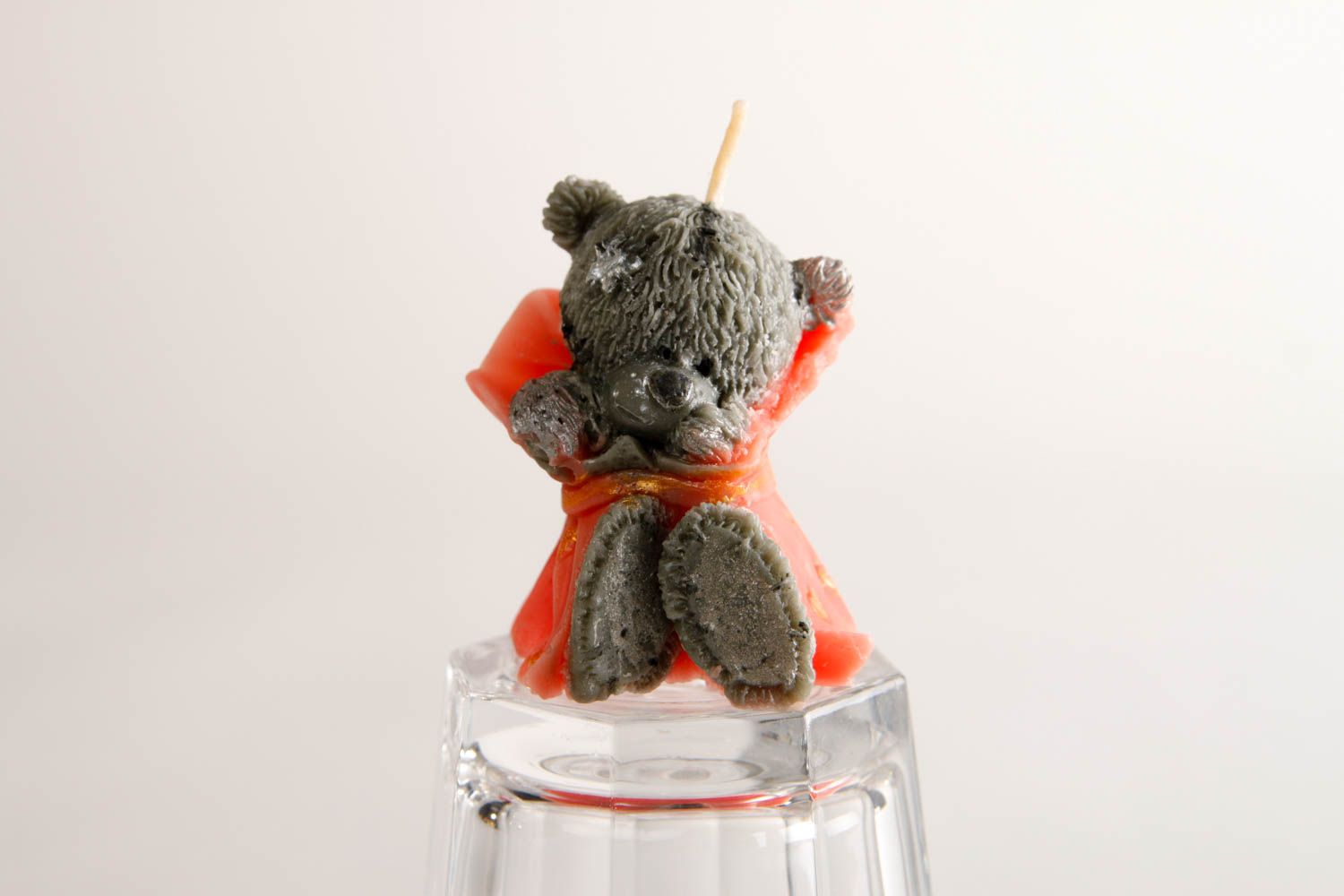 Handmade candle in the shape of little teddy bear 2,36 inches, 0,11 lb photo 1