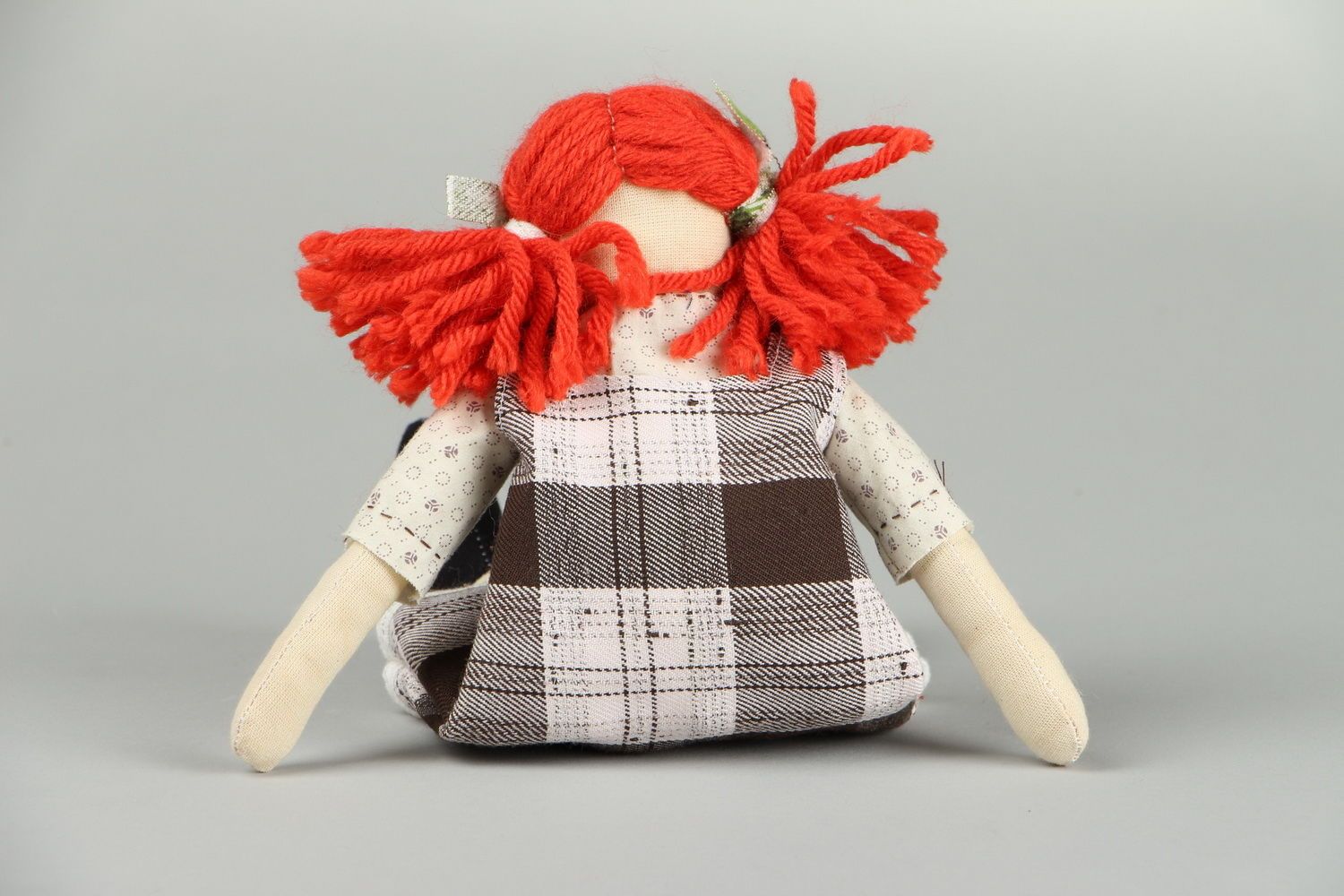 Кукла-примитив из ткани Энн фото 4