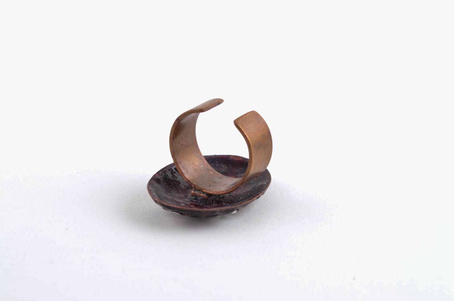 Красивое кольцо ручной работы необычное кольцо элитная бижутерия овальное фото 4