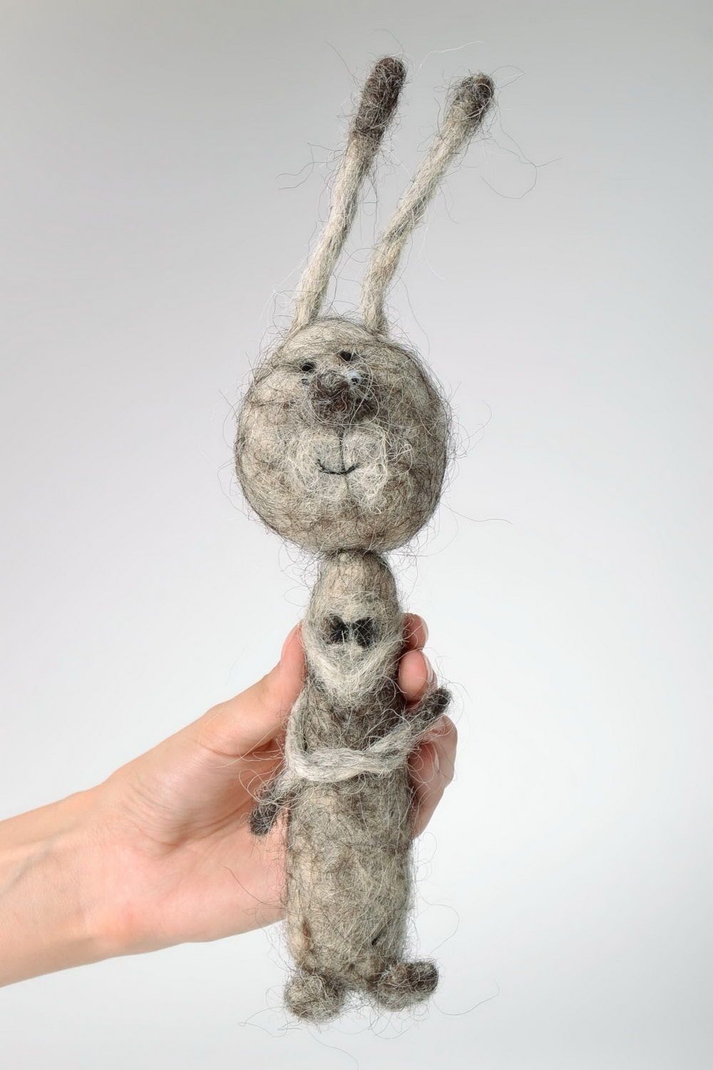 Toy in the technique of felting Bunny photo 3