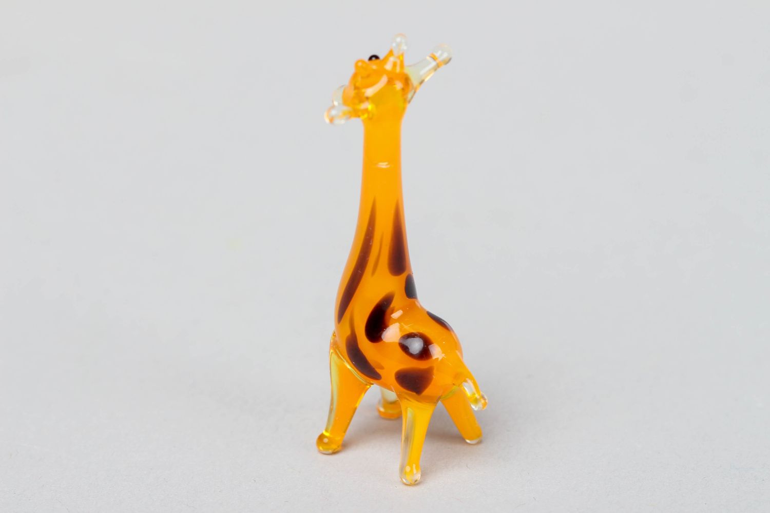 Handgemachte Schöne Lampwork Figurine Giraffe Handarbeit  foto 2