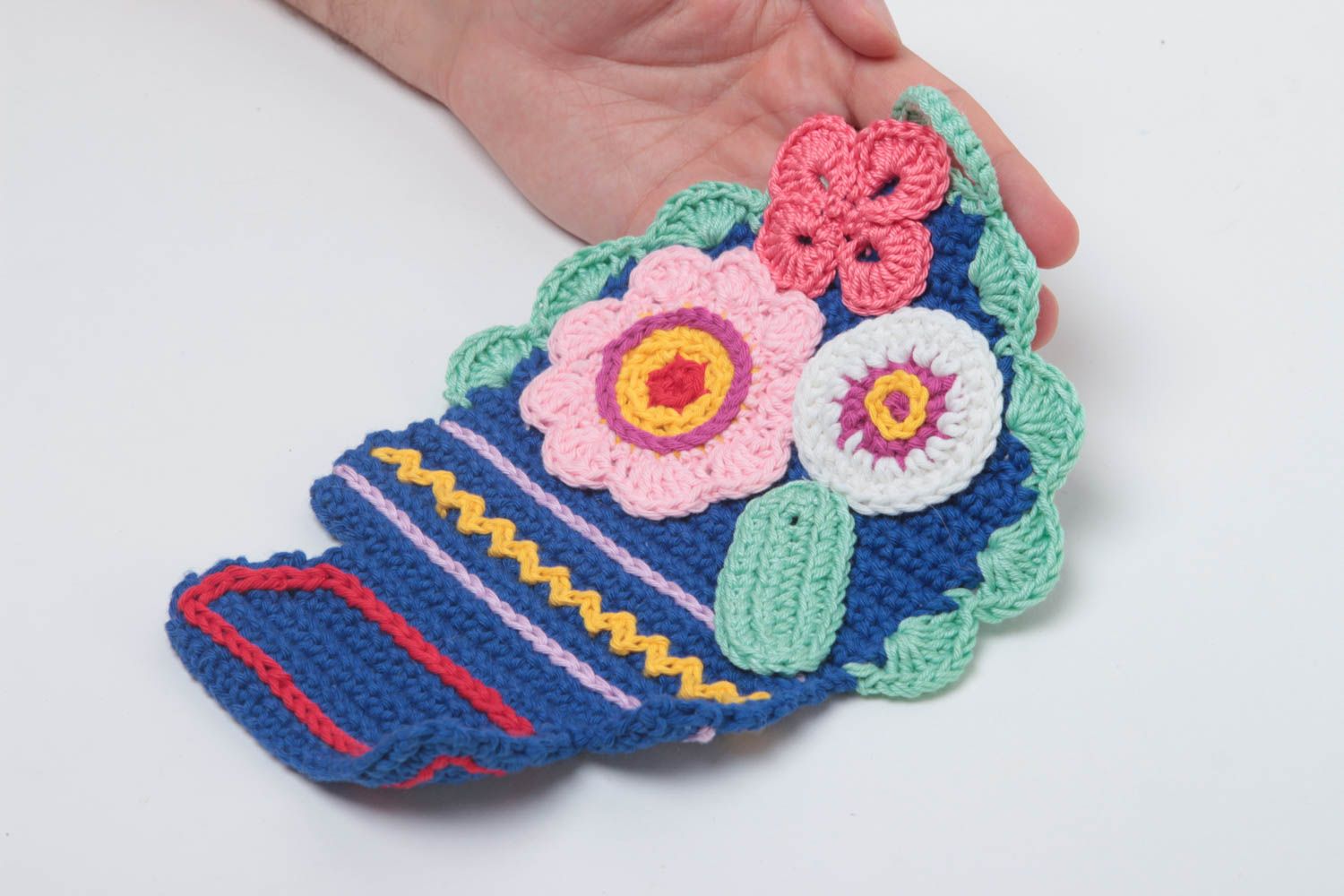 Manique cuisine faite main Accessoire cuisine tricotée au crochet Cadeau femme photo 5