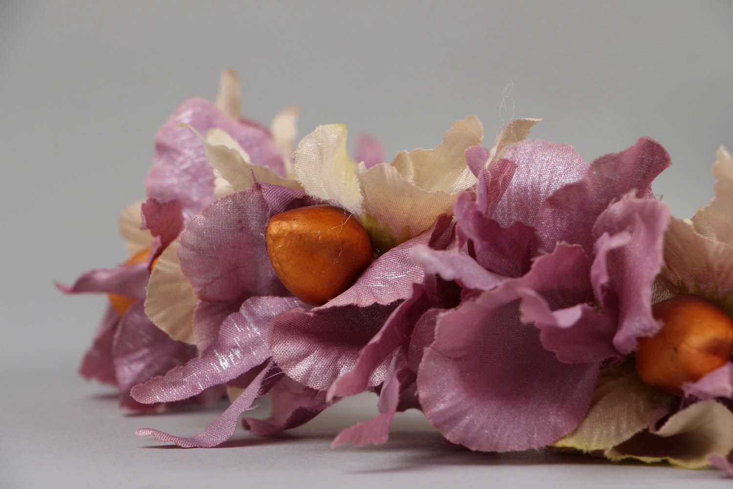Handmade Haarreif mit Orchideen foto 4