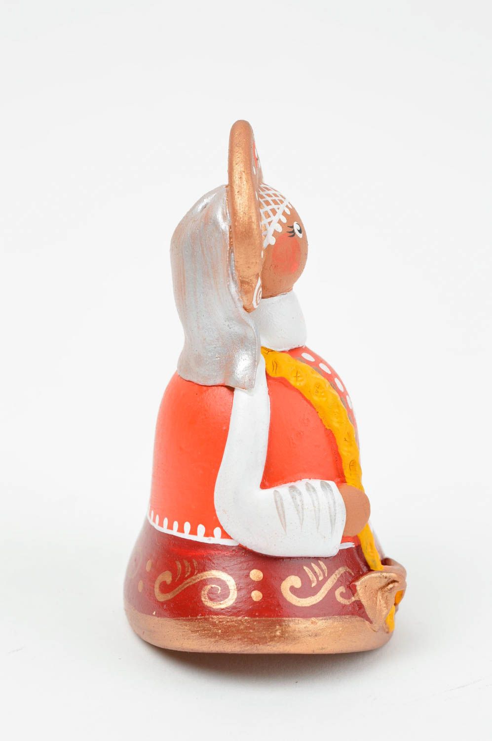 Campanella decorativa fatta a mano in ceramica con un laccio da appendere  foto 3