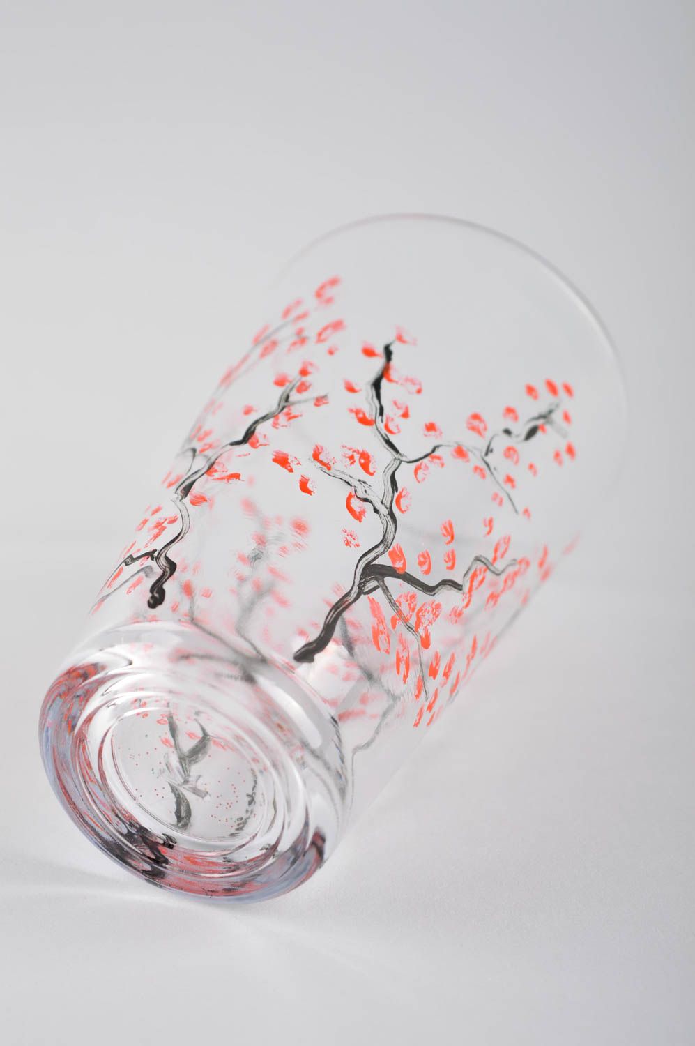Красивая посуда стеклянный стакан ручной работы красивый стакан с росписью  фото 3