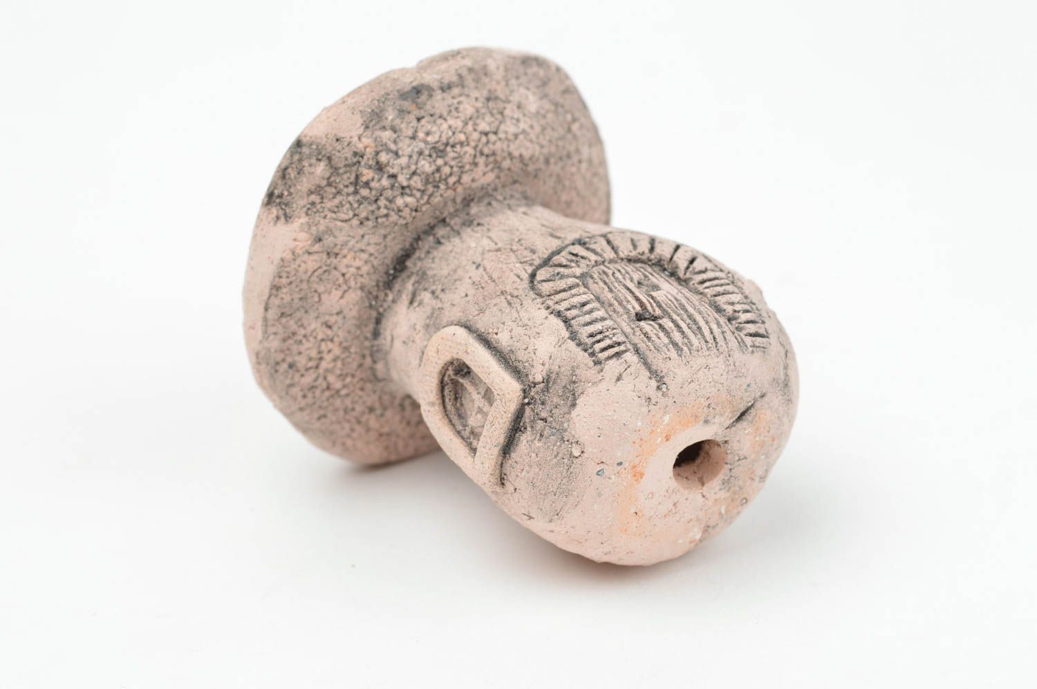 Kleine keramische Figur Pilz mit Bemalung exklusiv künstlerische Handarbeit foto 4