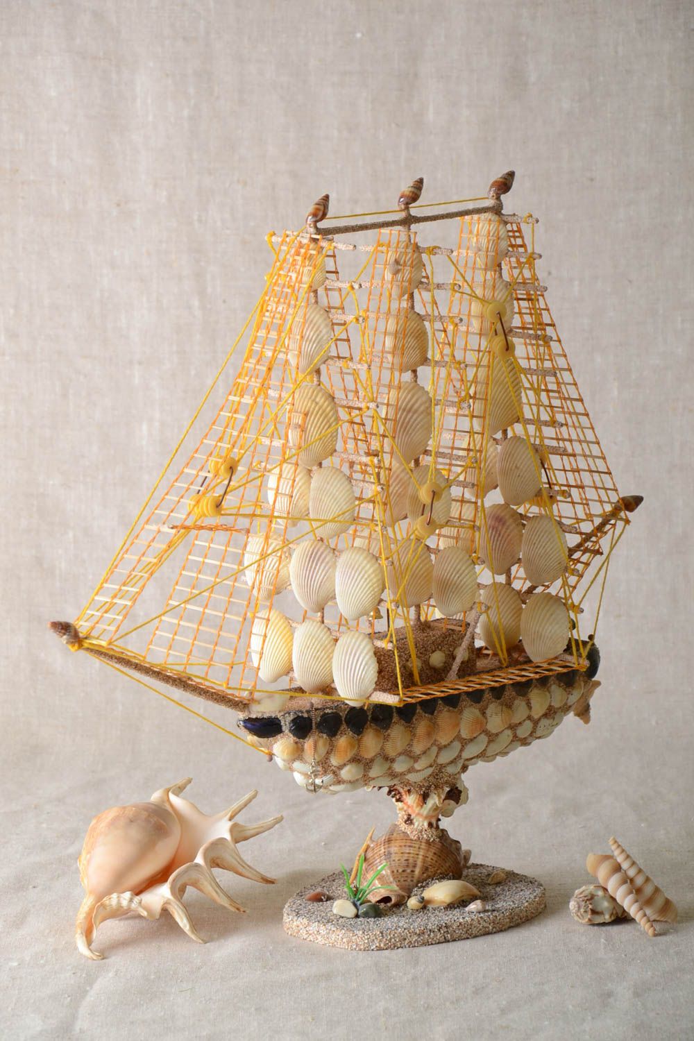 Figura decorativa de buque artesanal decoración de casa regalo original foto 1