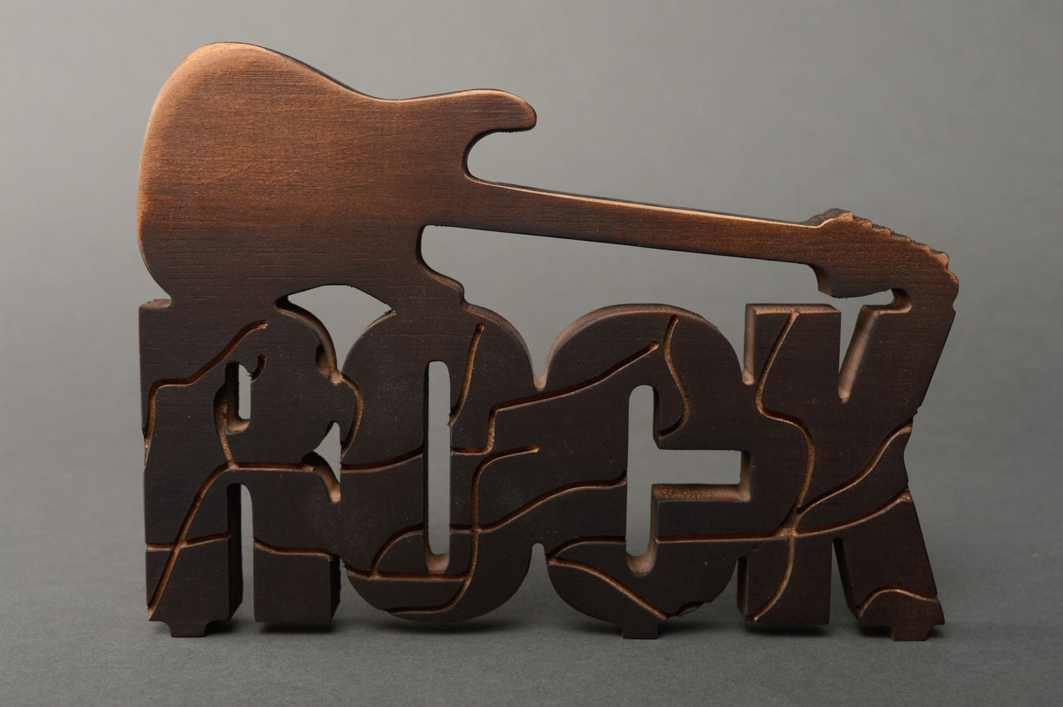 Wooden lettering for home decor Rock photo 1