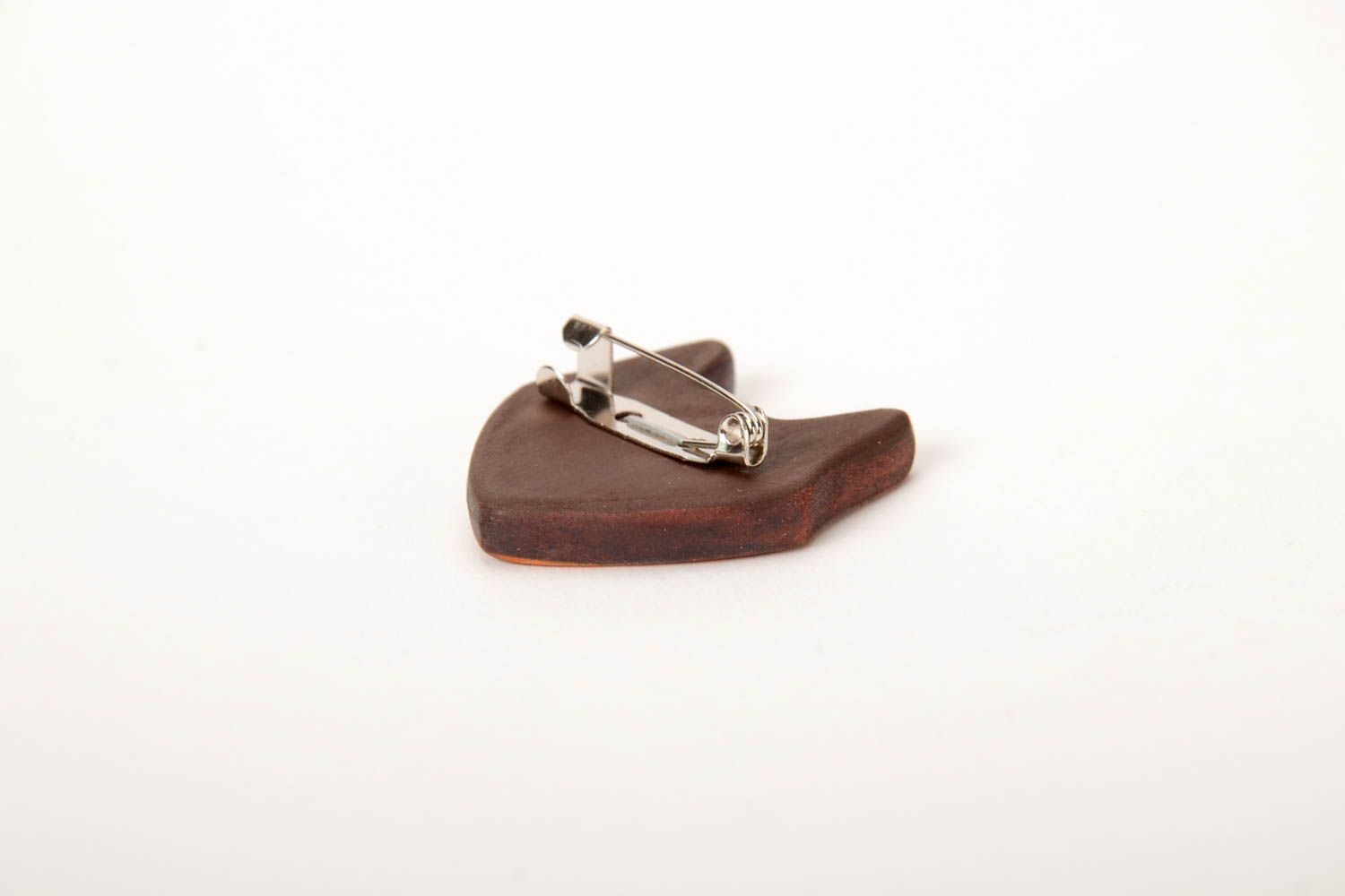 Handmade brooch designer jewelry unusual accessory wooden brooch gift ideas photo 5
