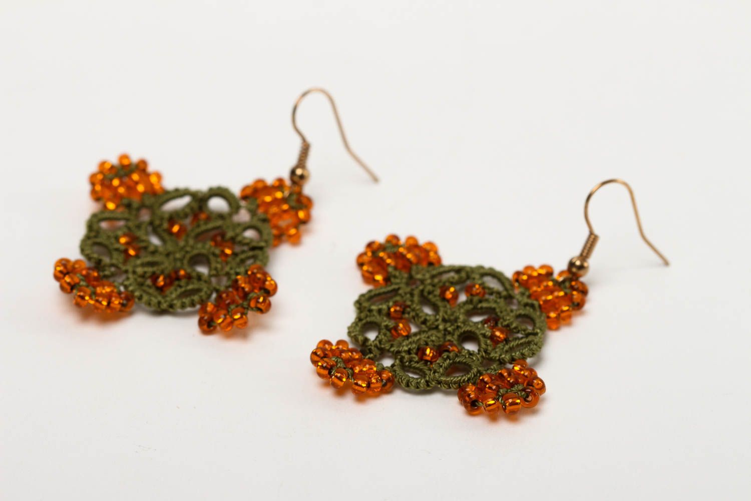 Stylish handmade beaded earrings beautiful jewellery textile jewelry designs photo 3
