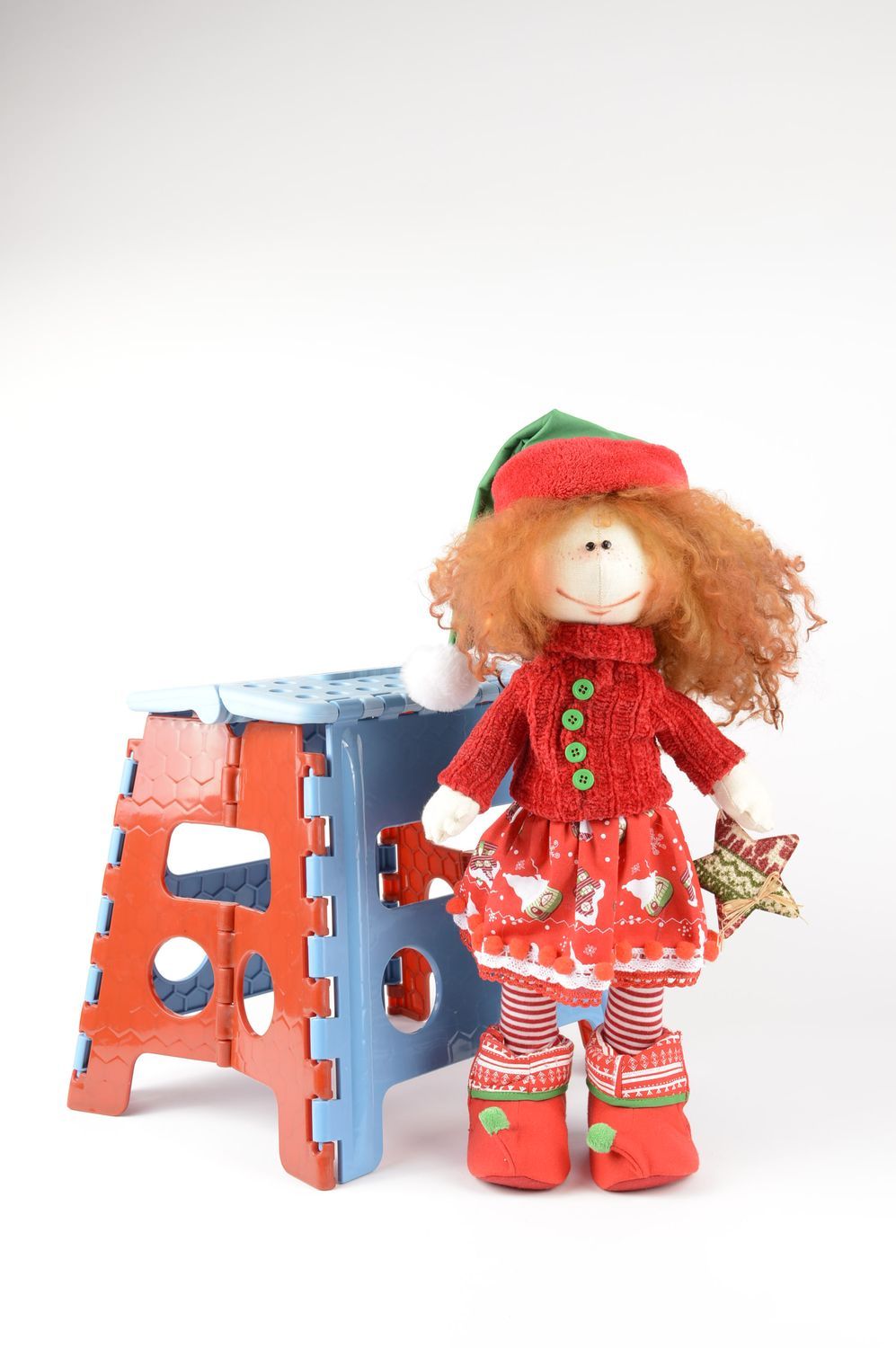Puppe aus Stoff handmade Kinder Spielzeug Designer Geschenk zum Weihnachten foto 1
