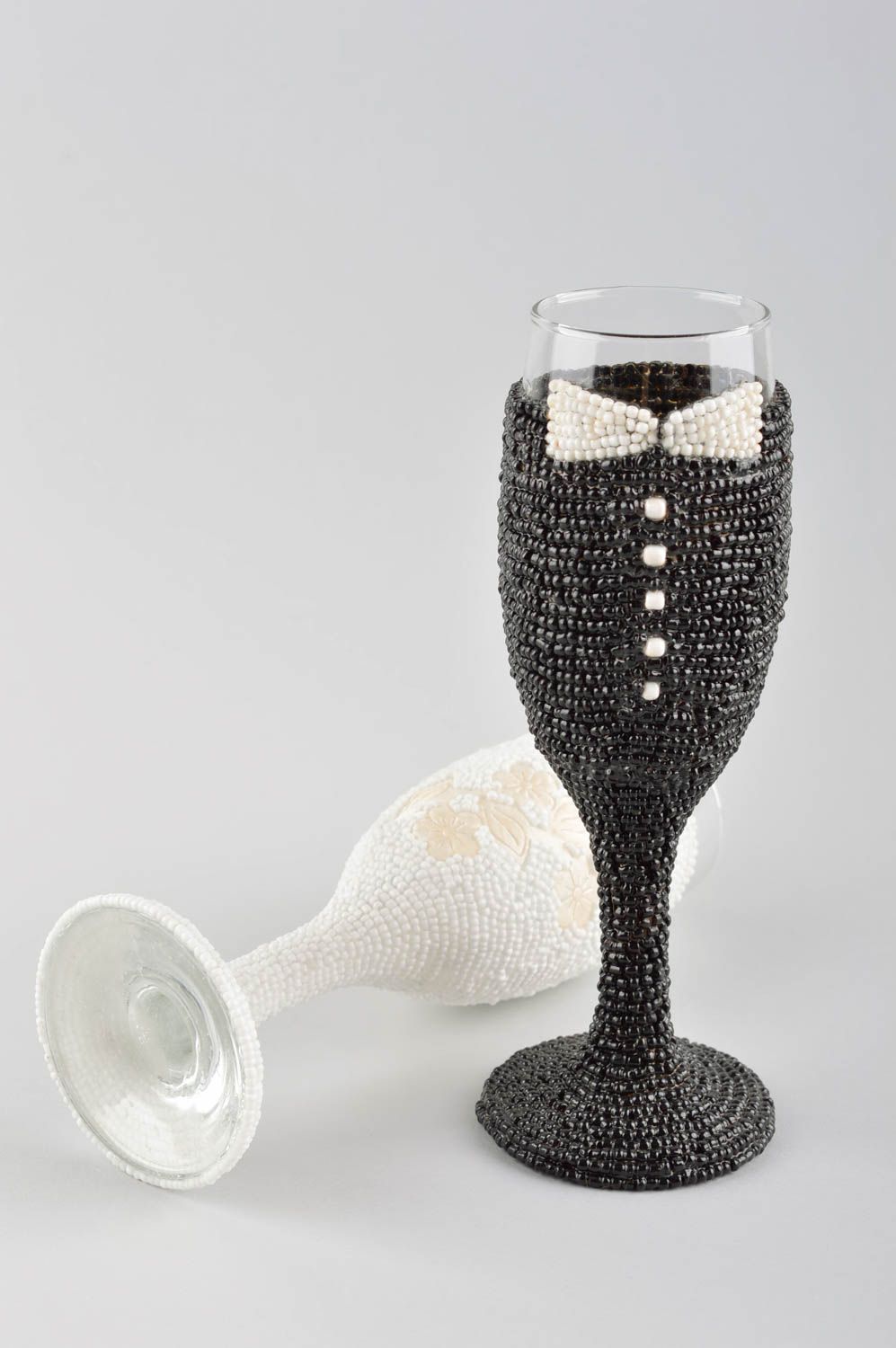Copas de cristal para novios hechas a mano detalles de boda regalo original foto 5