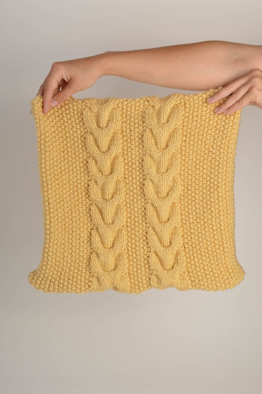 Federa a maglia fatta a mano federa bella biancheria da letto idee regalo
 foto 5