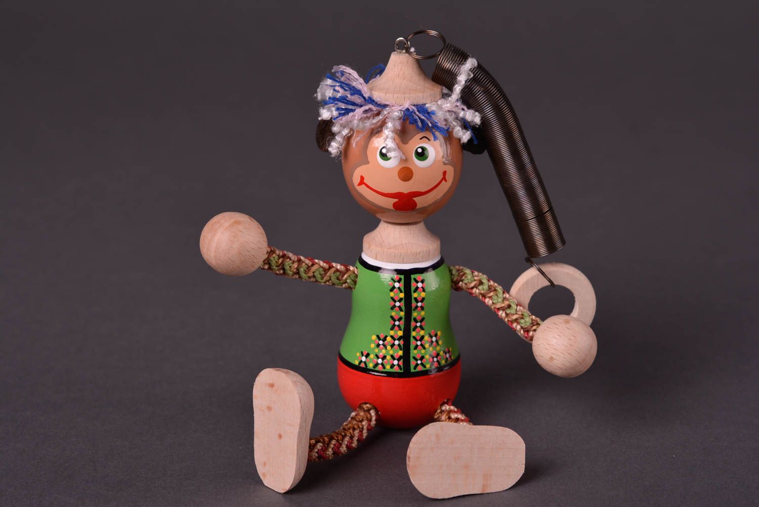 Игрушка ручной работы расписная игрушка из дерева подарок ребенку симпатичная фото 1