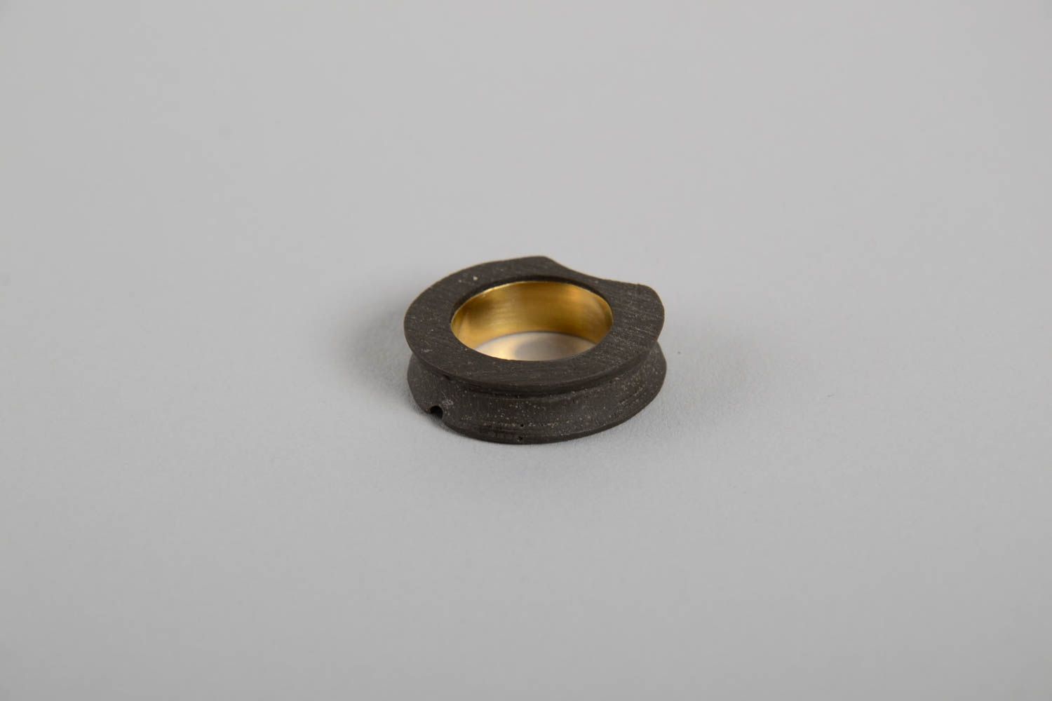 Handmade stilvoller Schmuck Ring Damen Modeschmuck Accessoire für Frau Messing foto 4