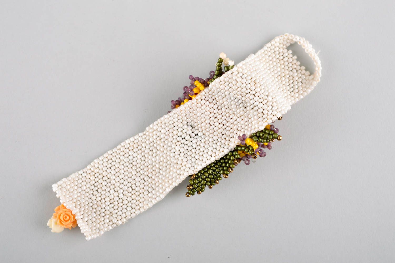 Rocailles Armband handmade Designer Schmuck effektvolles Frauen Accessoire foto 5