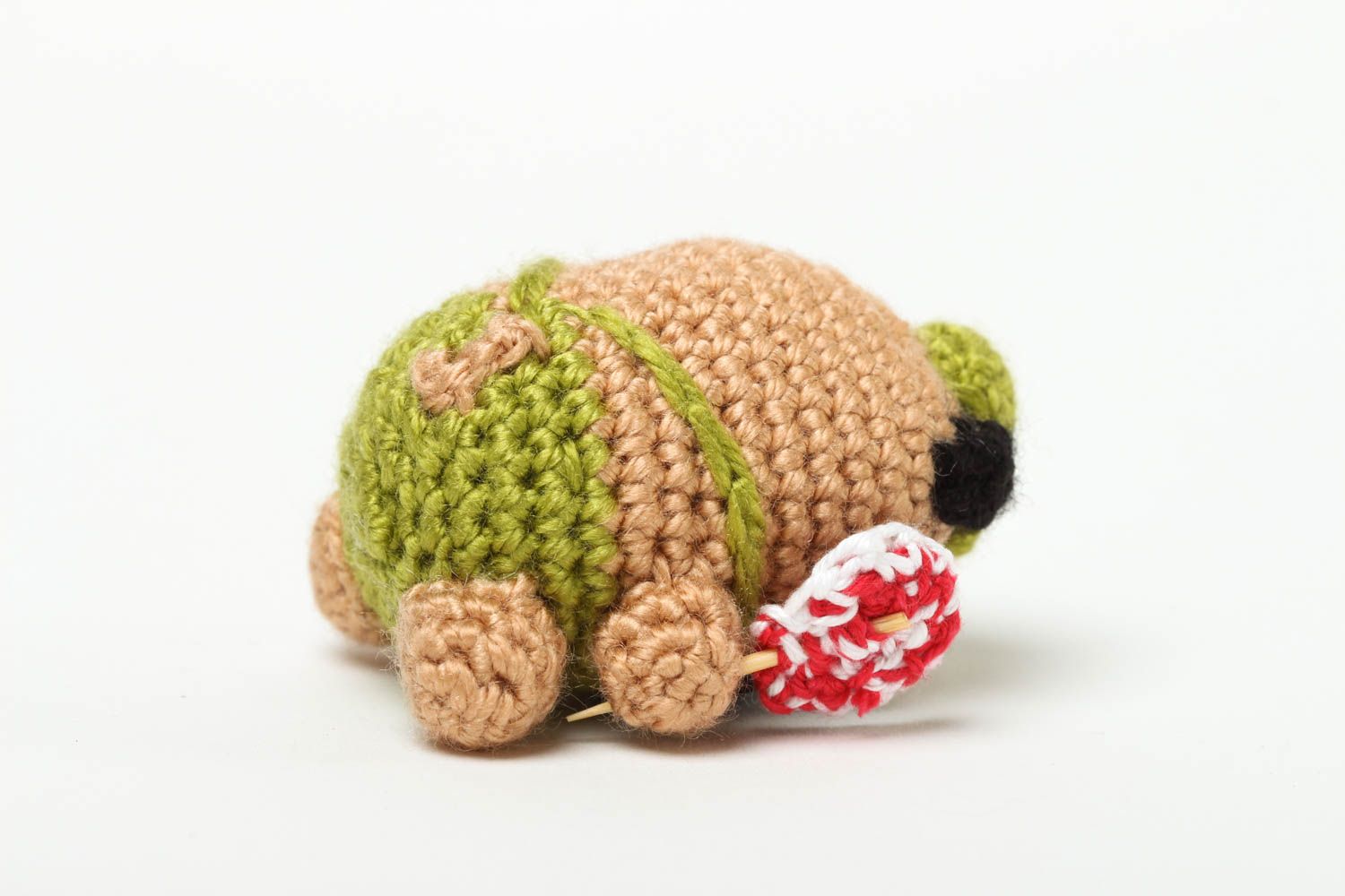 Handmade cute crocheted toy unusual designer interior decor stylish dog photo 4