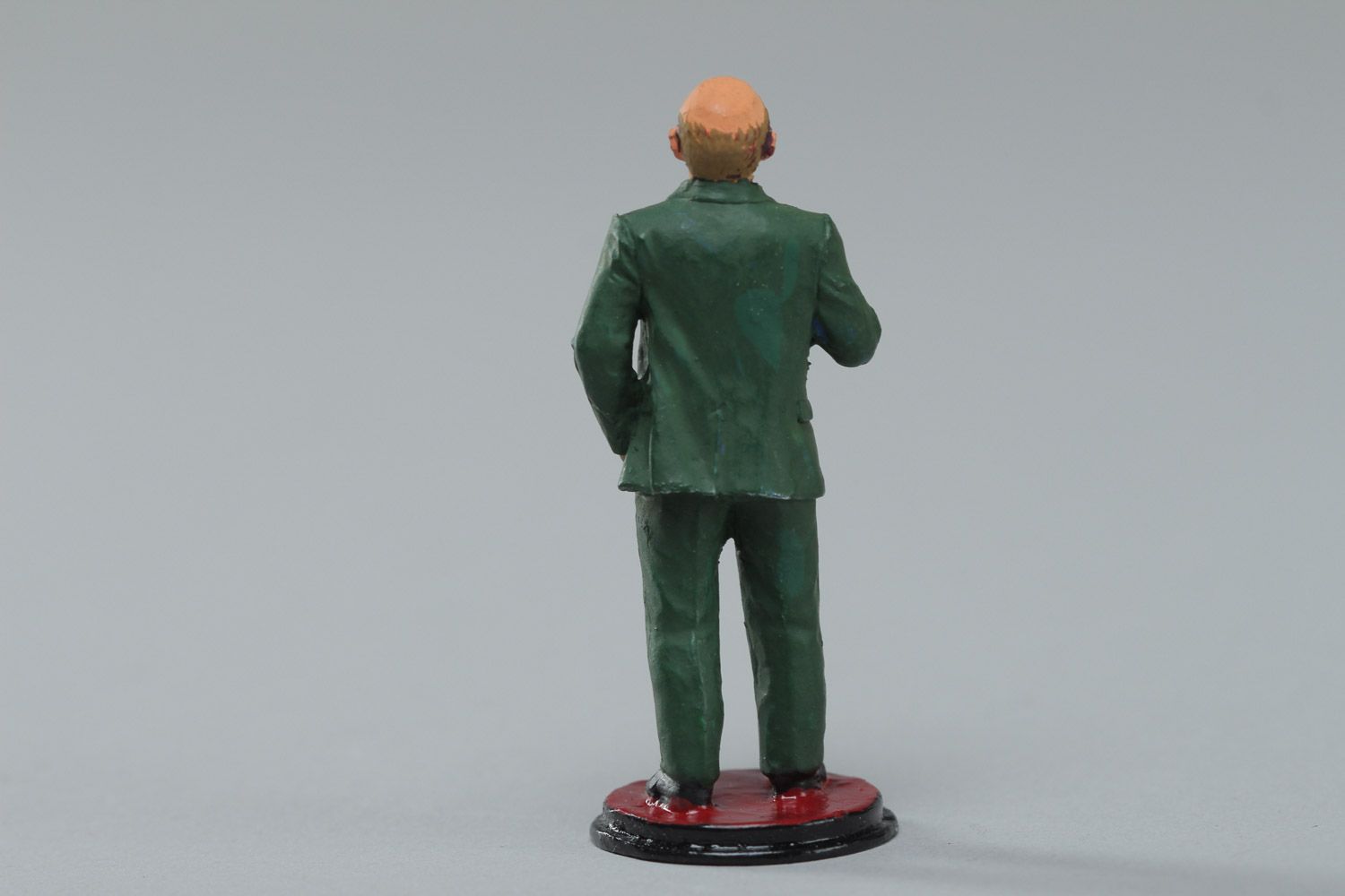 Handmade collectible miniature tin figurine of Lenin painted with acrylics photo 4
