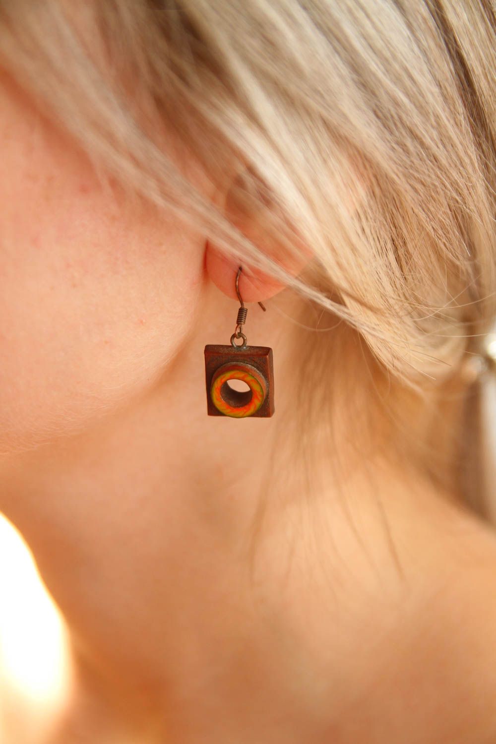Handmade earrings ceramic earrings designer accessories gifts for women photo 3