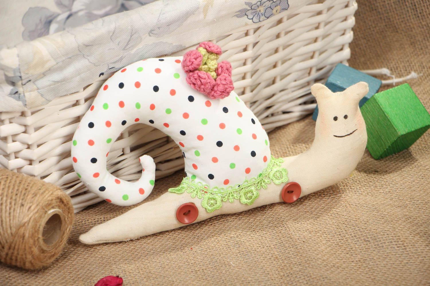 Soft toy for children Snail photo 5