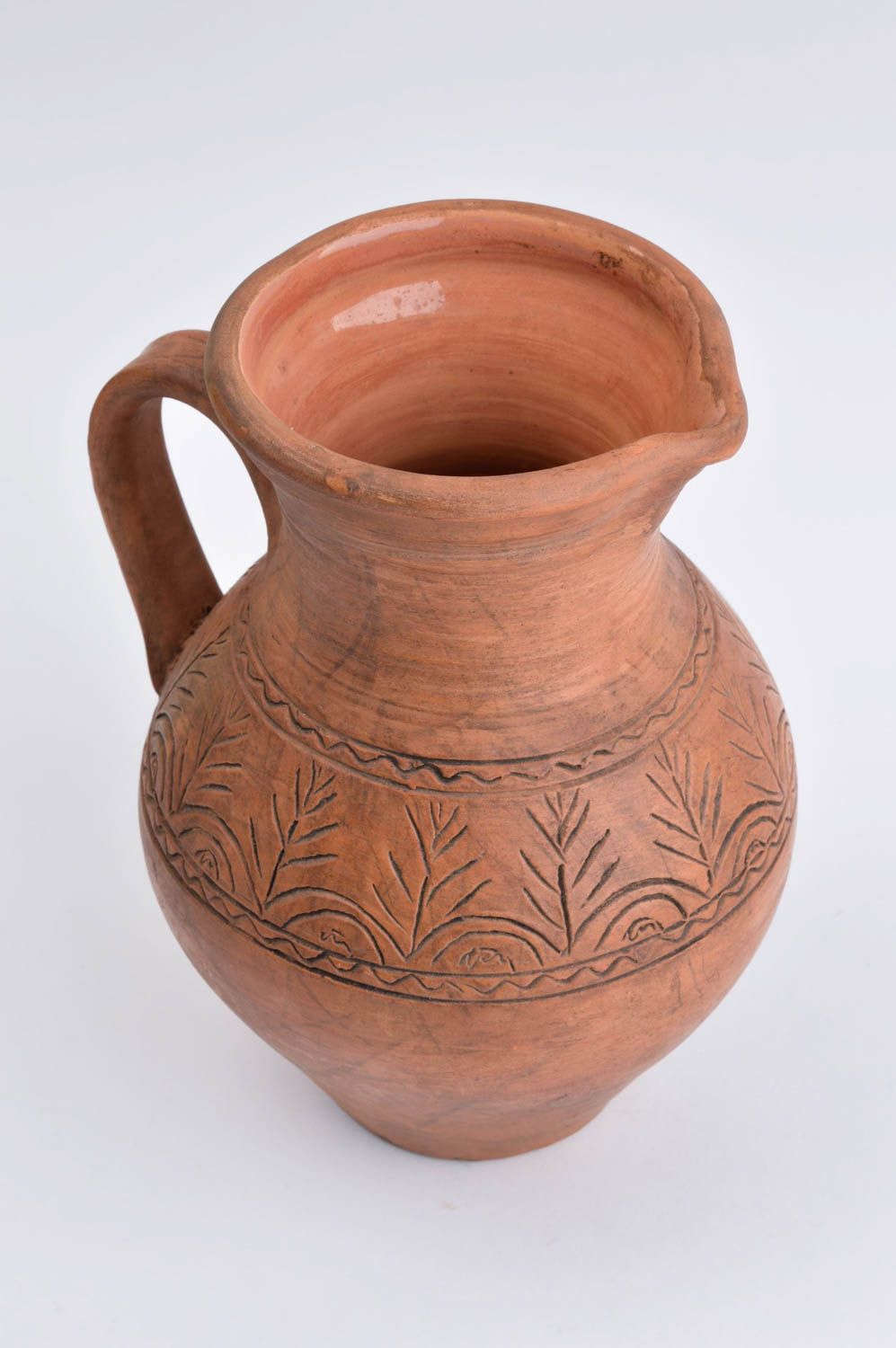 Öko Geschirr Keramik Krug handmade Ton Geschirr Krug aus Ton 1.8 L umweltsicher foto 3