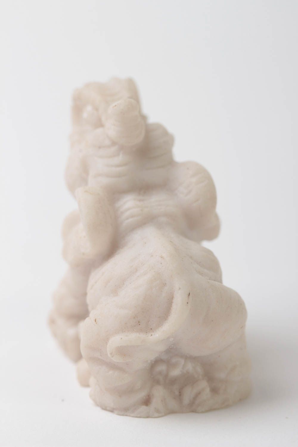 Figurine à peindre fait main Petite statuette blanche éléphant Déco intérieur photo 4