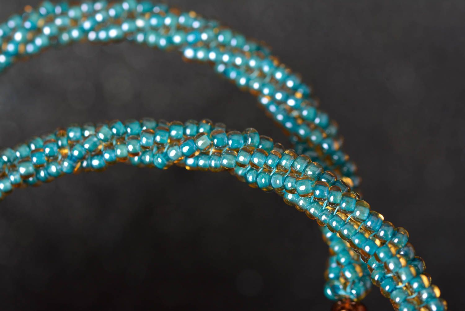 Collier perles de rocaille Bijou fait main de créateur Accessoire femme photo 5