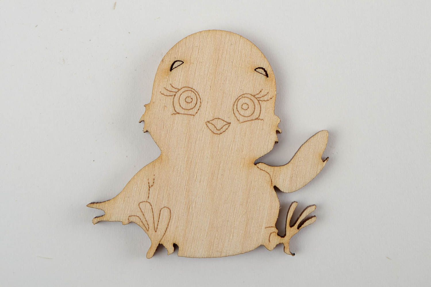 Handmade Figur zum Bemalen Holz Rohling Miniatur Figur Küken hübsch lustig foto 3