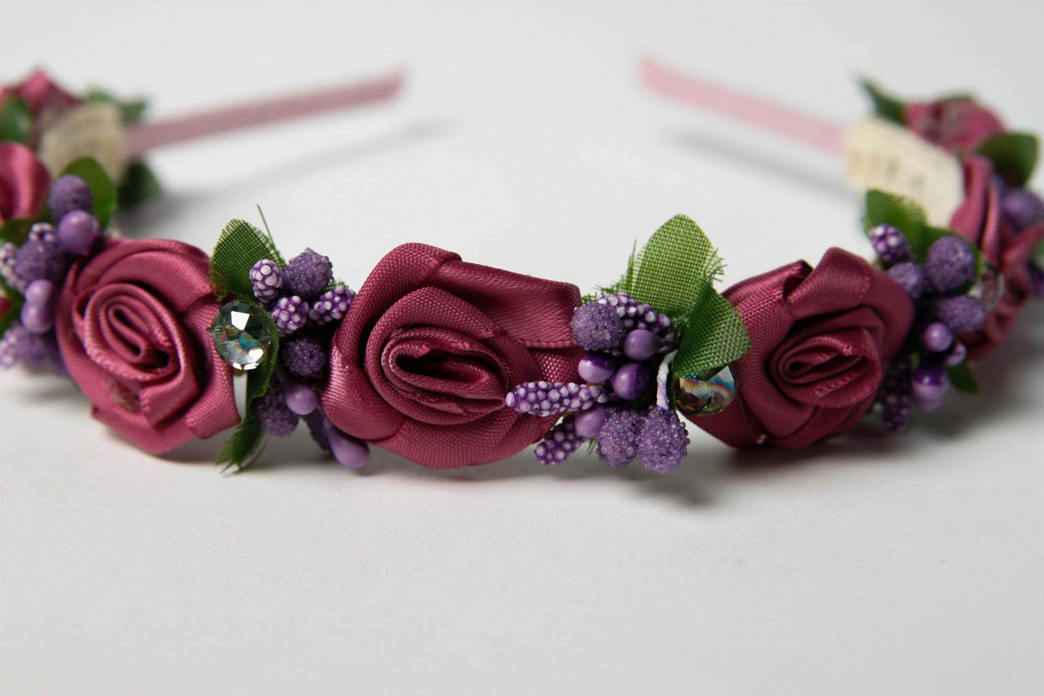 Blumen Haarreif handmade Haarschmuck Blüten Frauen Geschenke elegant stilvoll foto 4