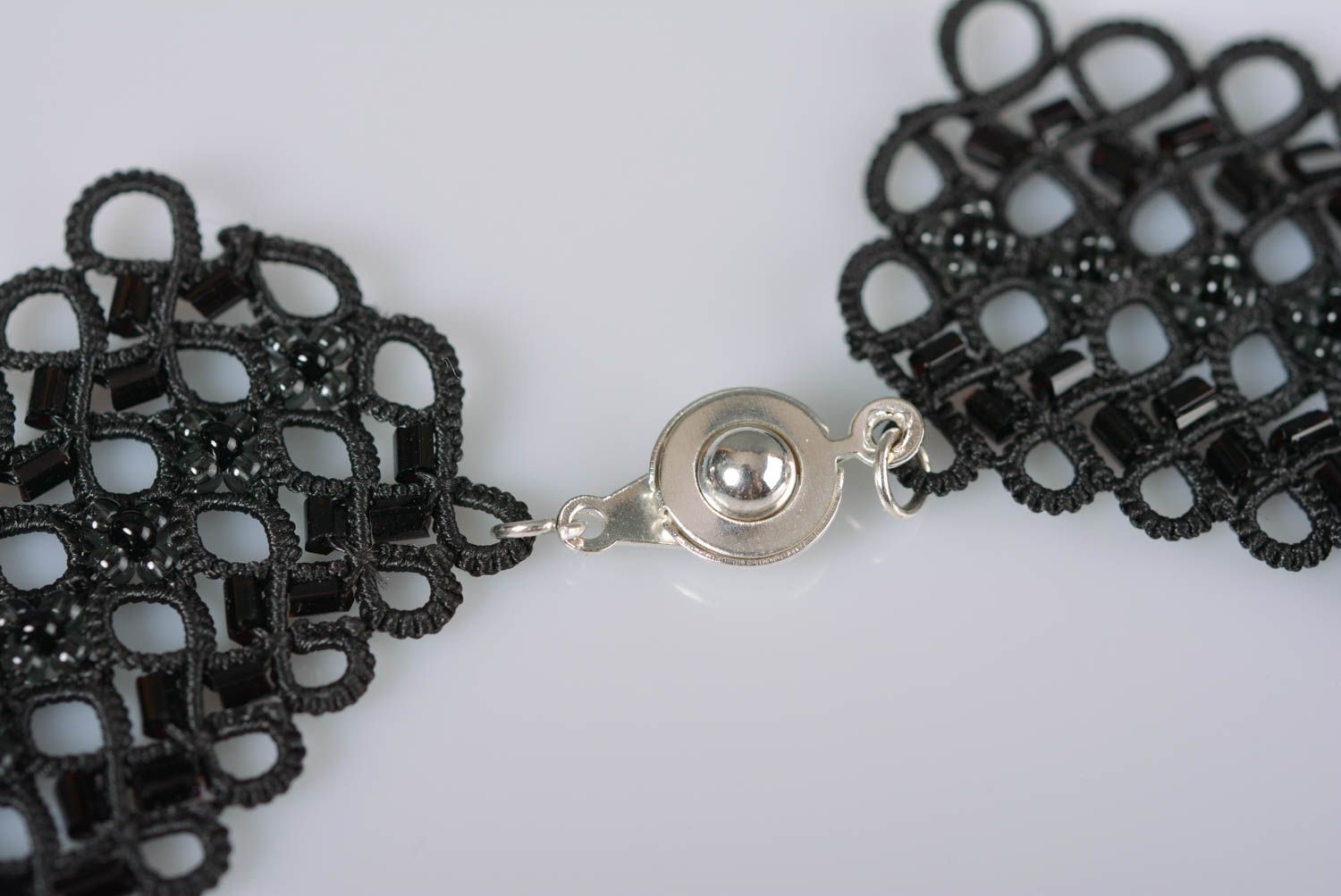 Handmade Rocailles Kette Damen Collier Halsketten Damen Halsketten Frauen dunkel foto 5