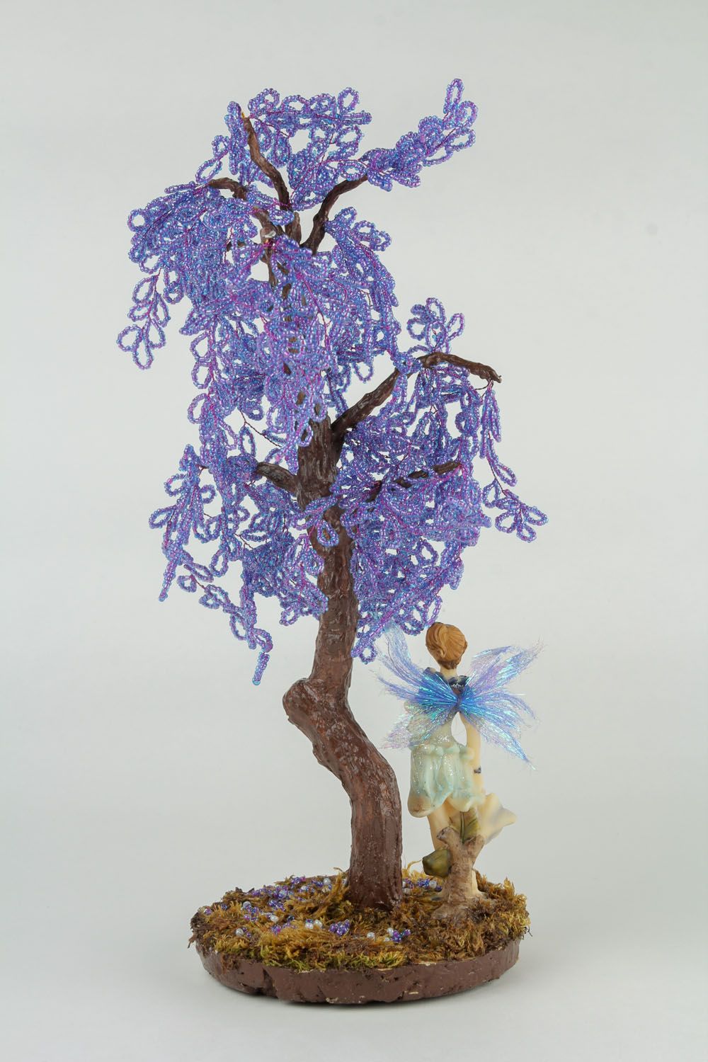 Arbre décoratif en perles de rocaille Rêve violet photo 3