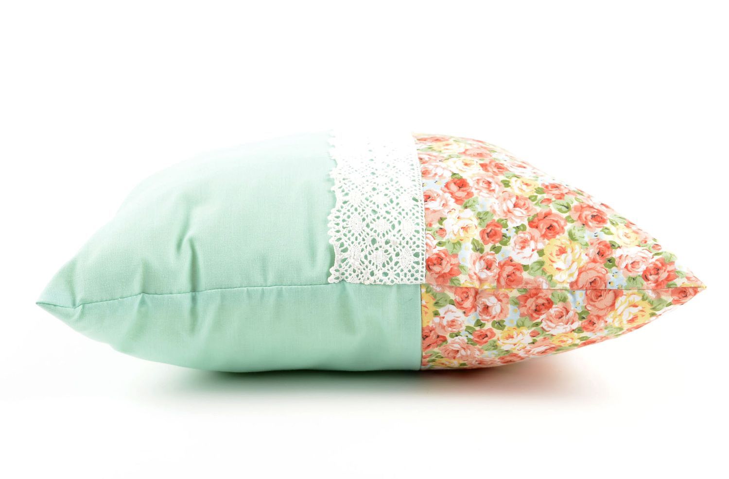 Sofa Dekokissen handmade Geschenk schönes Sofakissen Kissen für Couch mit Blumen foto 3