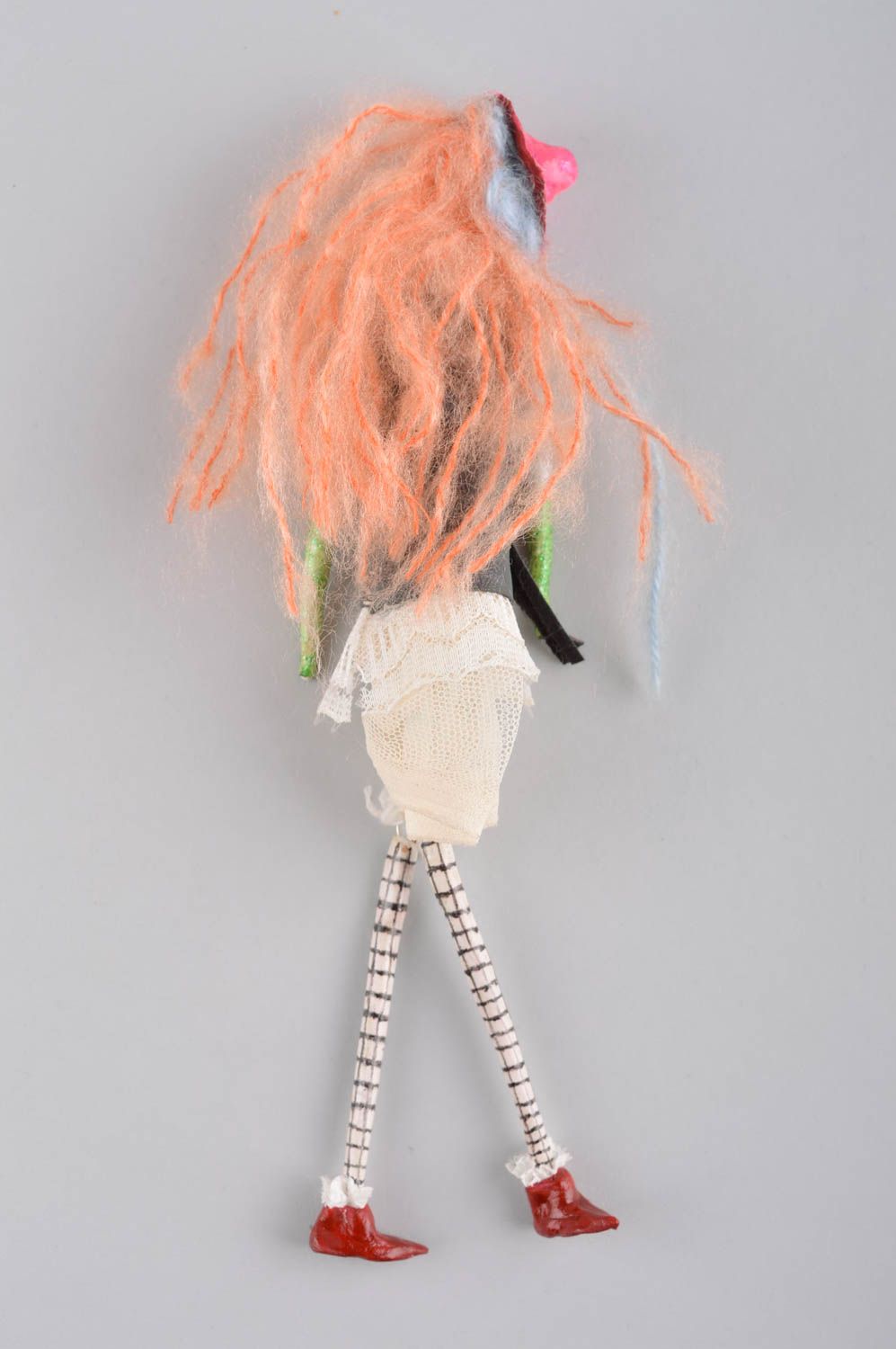 Авторская кукла игрушка ручной работы дизайнерская кукла монстрик глиняная фото 3