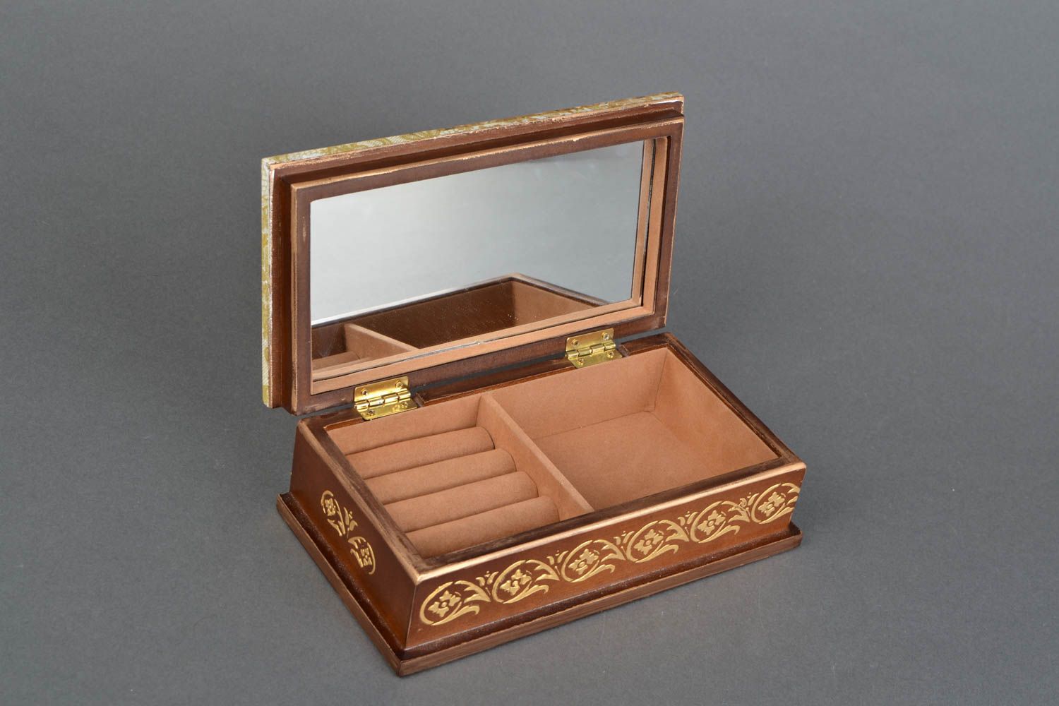 Decoupage wooden jewelry box Raphael Angel photo 4