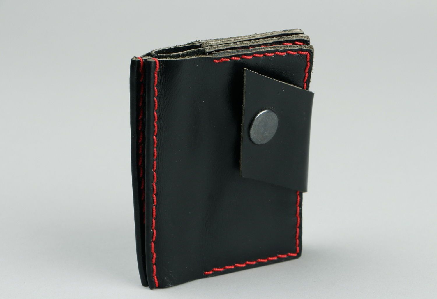 Leather business card holder photo 2