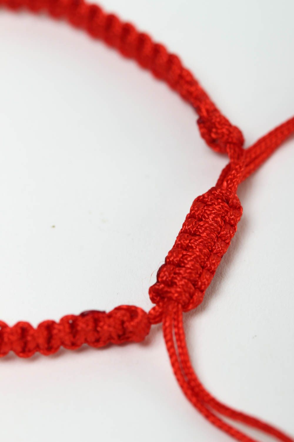 Bracelet textile Bijou fait main rouge hibou design Accessoire femme original photo 4