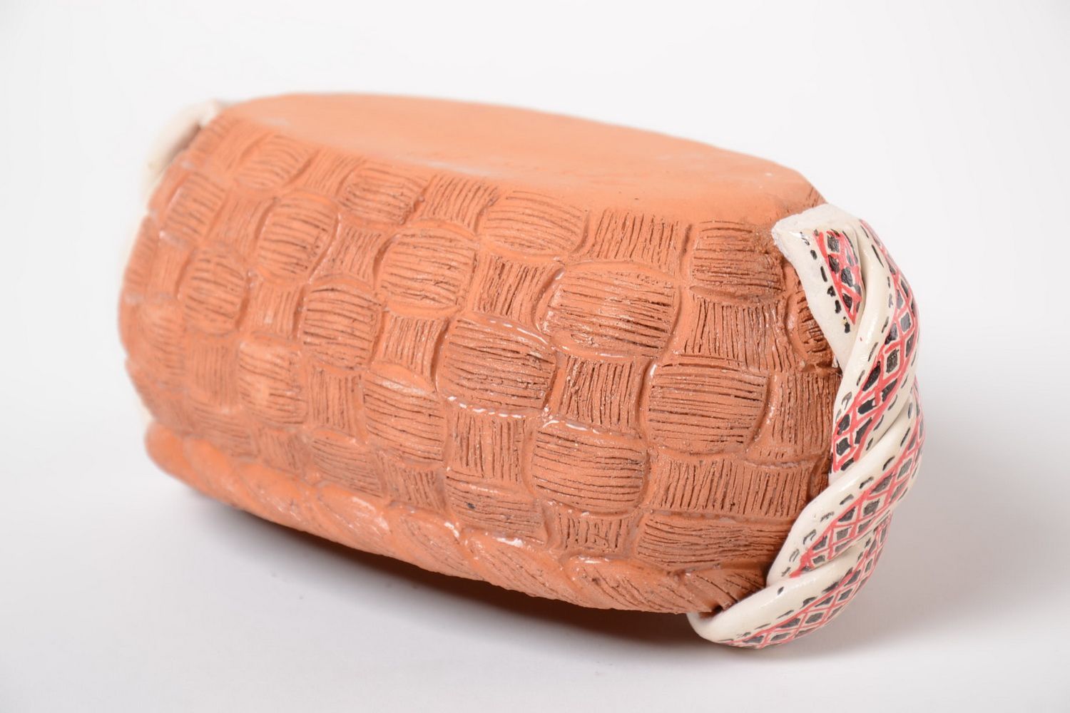 Глиняная конфетница ручной работы оригинальная с росписью красивая лепная фото 4