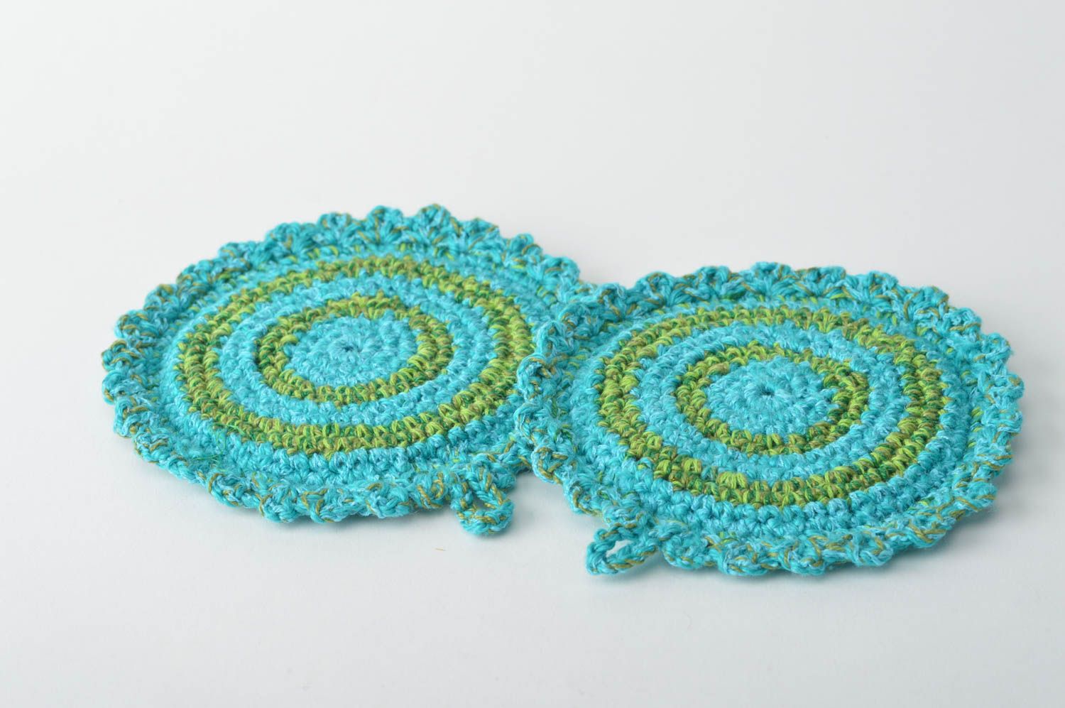 Manique au crochet faite main Textile de cuisine turquoise Accessoire cuisine photo 4