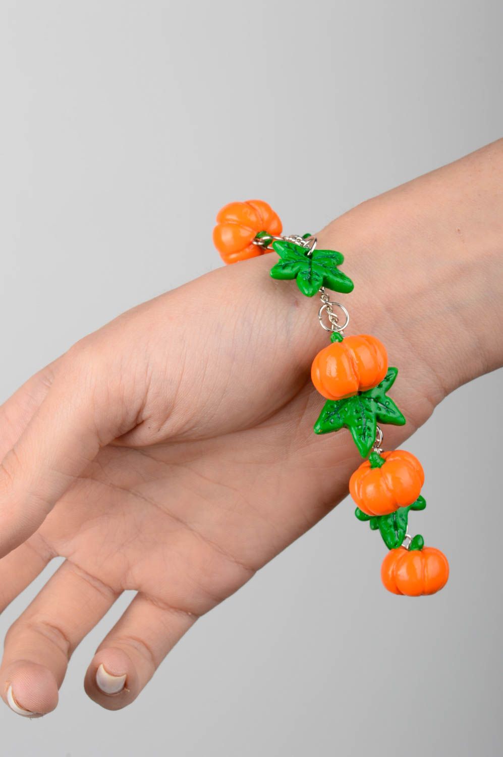 Polymer Schmuck handmade Armband mit Kugeln grell Geschenk für Frauen schön foto 2