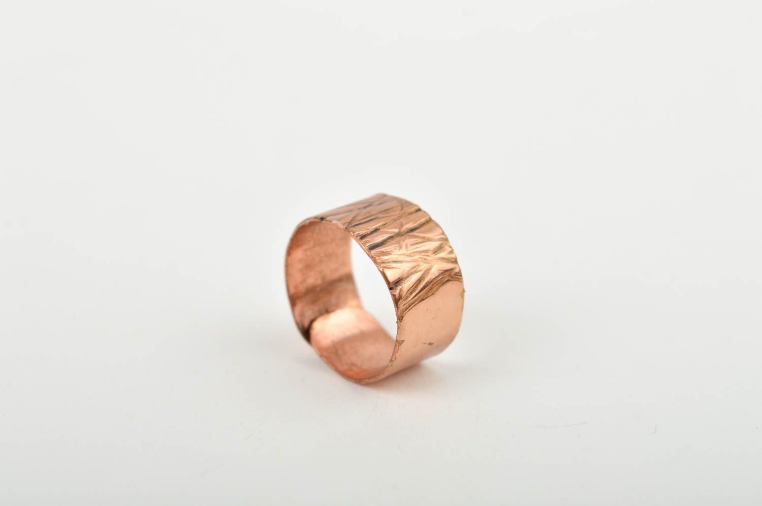 Красивое кольцо бижутерия ручной работы из меди необычное кольцо авторское фото 4