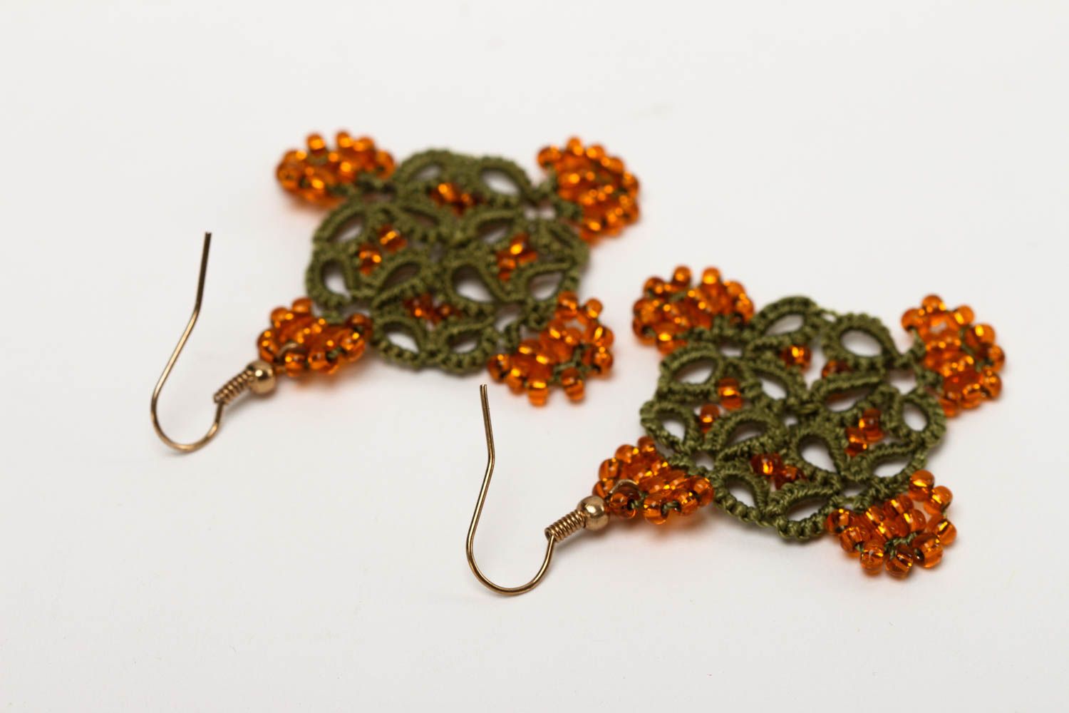 Stylish handmade beaded earrings beautiful jewellery textile jewelry designs photo 4