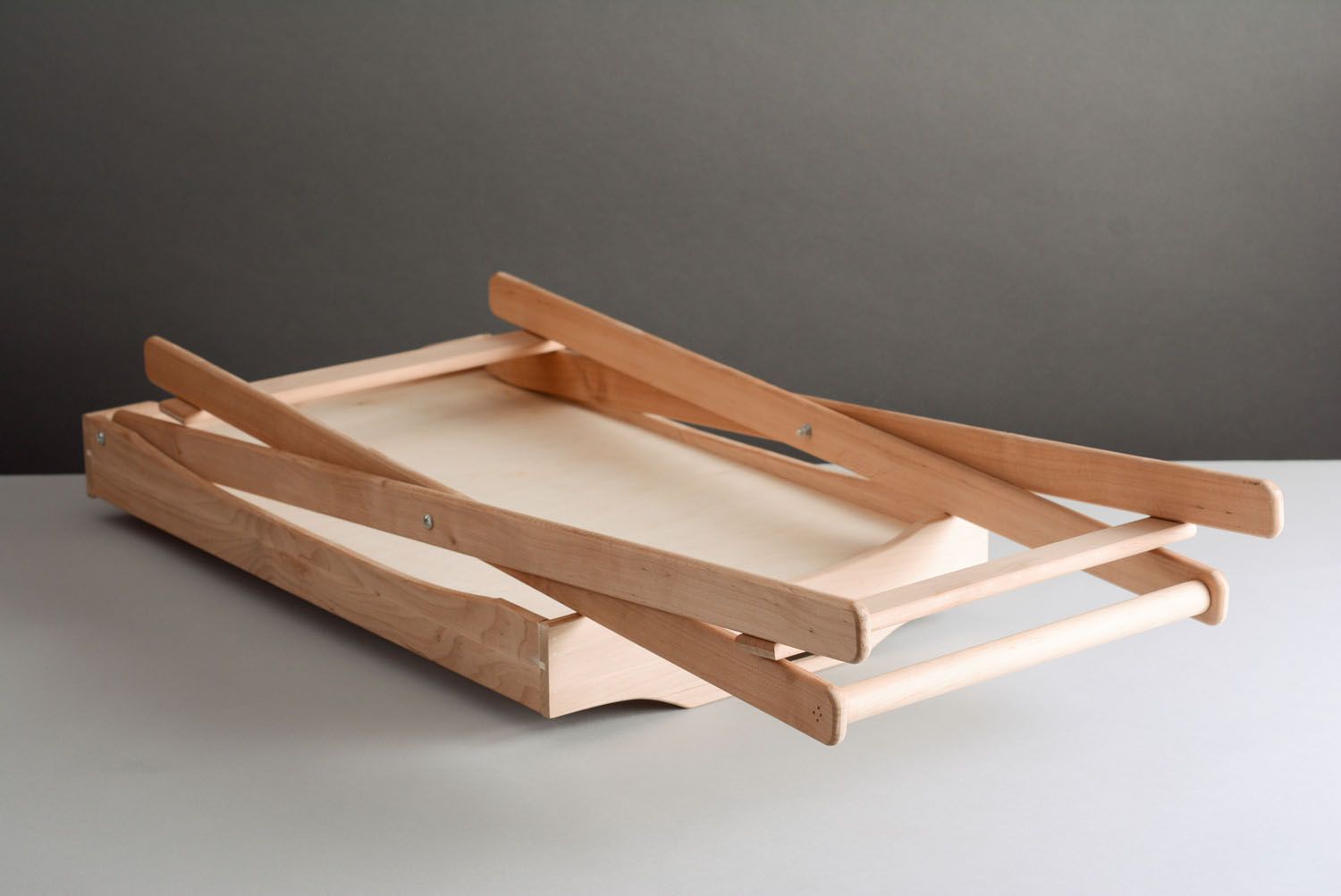 Table pliante carrée bois faite main photo 4
