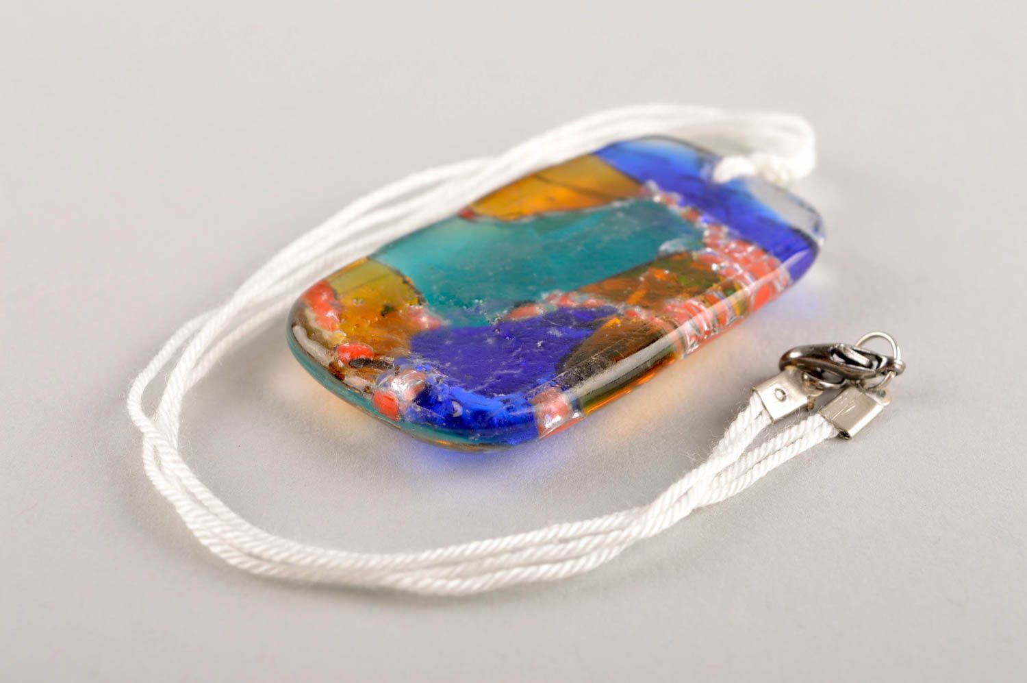 Handmade accessories glass pendant glass jewelry unusual pendant for girl photo 3