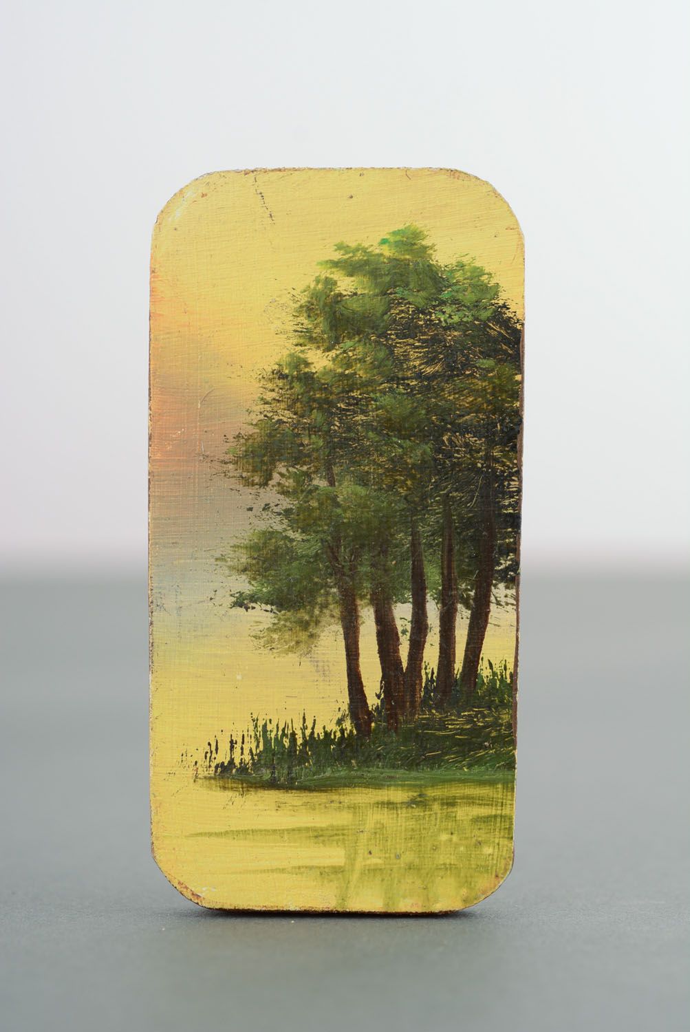 Magnet frigo original fait main souvenir design décoration paysage Soleil levant photo 4