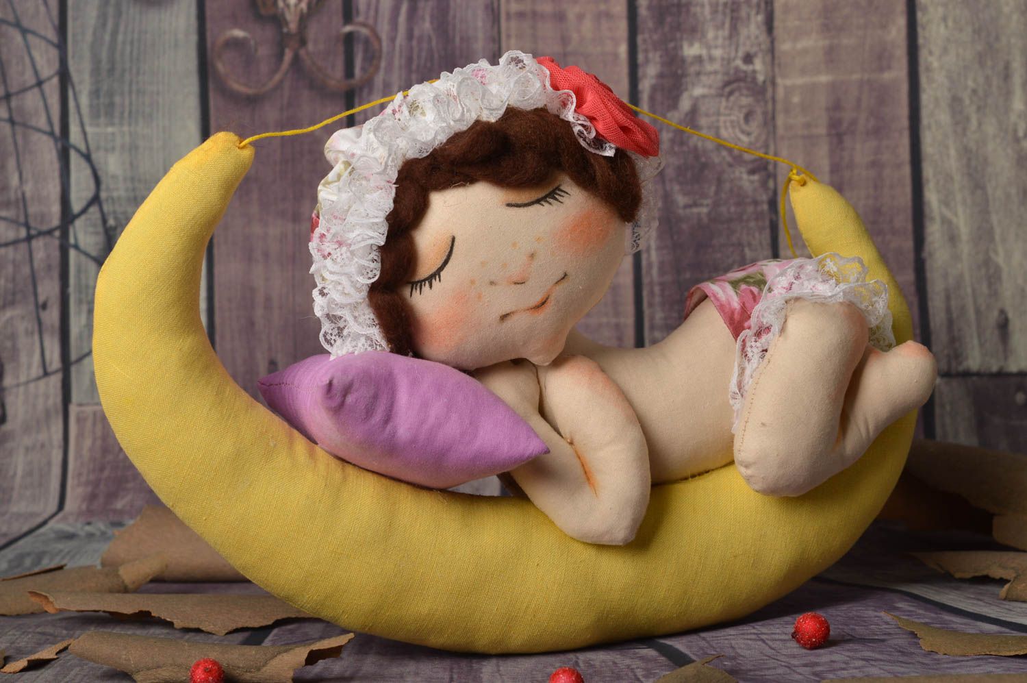Muñeco de peluche hecho a mano juguete decorativo regalo original para niña  foto 1